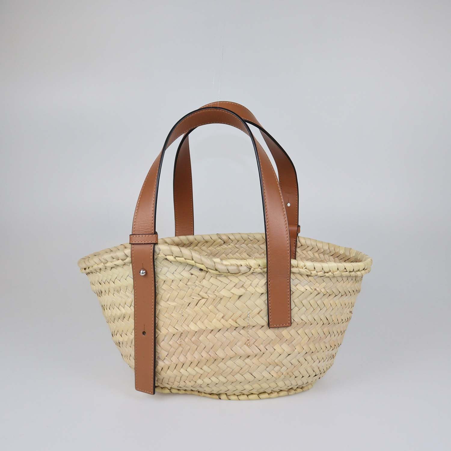 Loewe x Studio Ghibli Bicolor Raffia Totoro Dust Bunnies Basket Bag