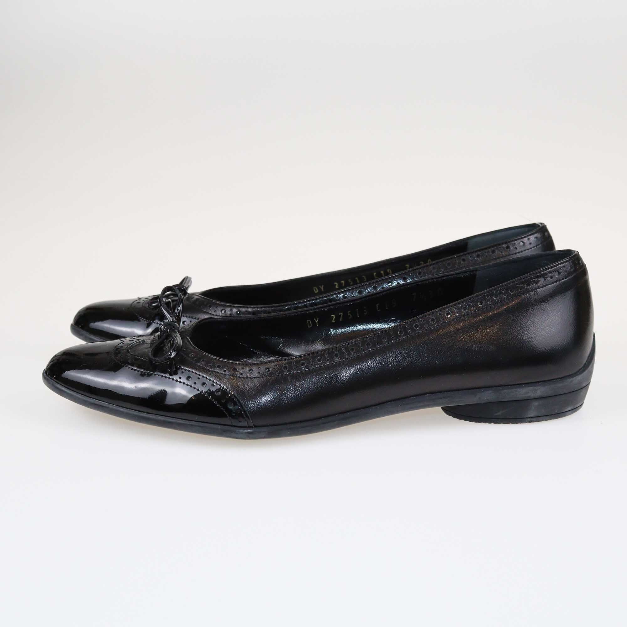 Salvatore Ferragamo Black Bow Ballet Flats Shoes Salvatore Ferragamo