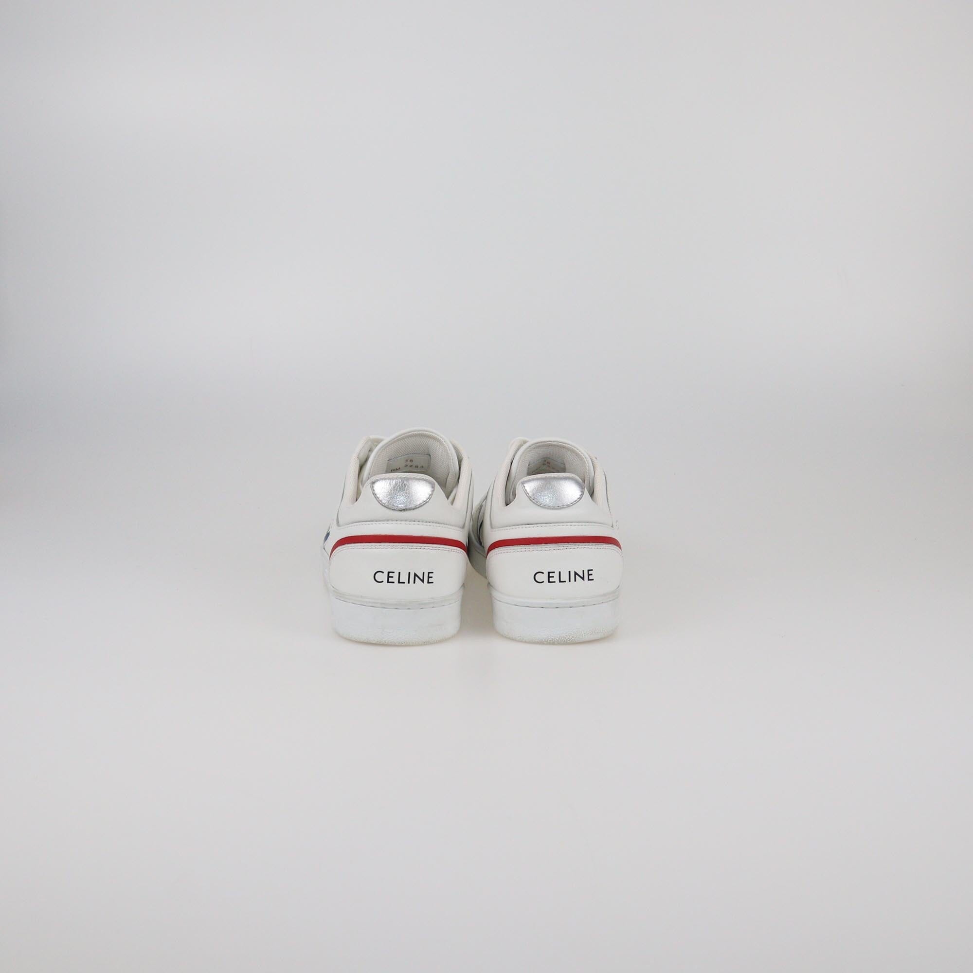 Celine White CT-10 Low Top Sneakers Womens Celine