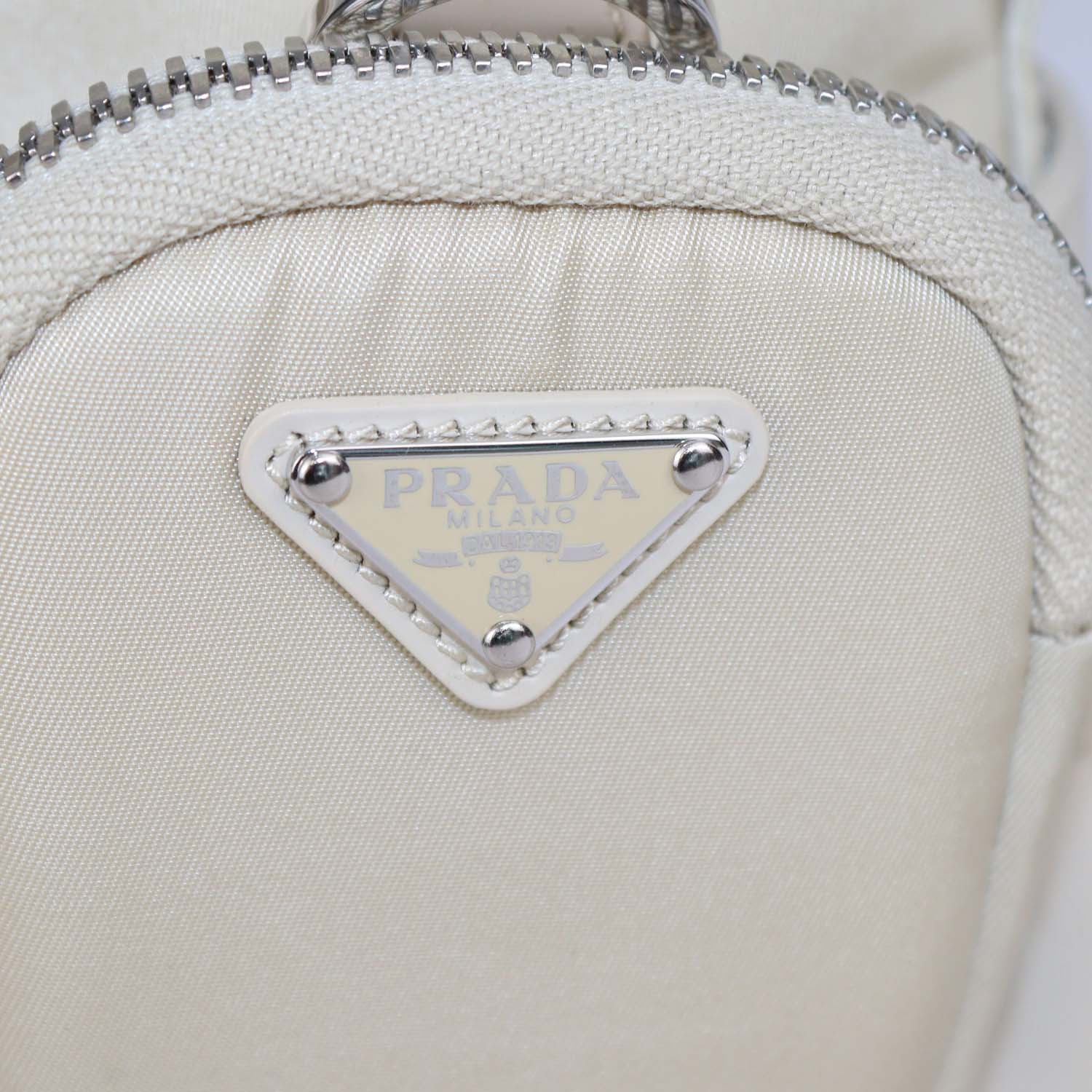 Prada Beige Leather and Nylon Monolith Combat Boots