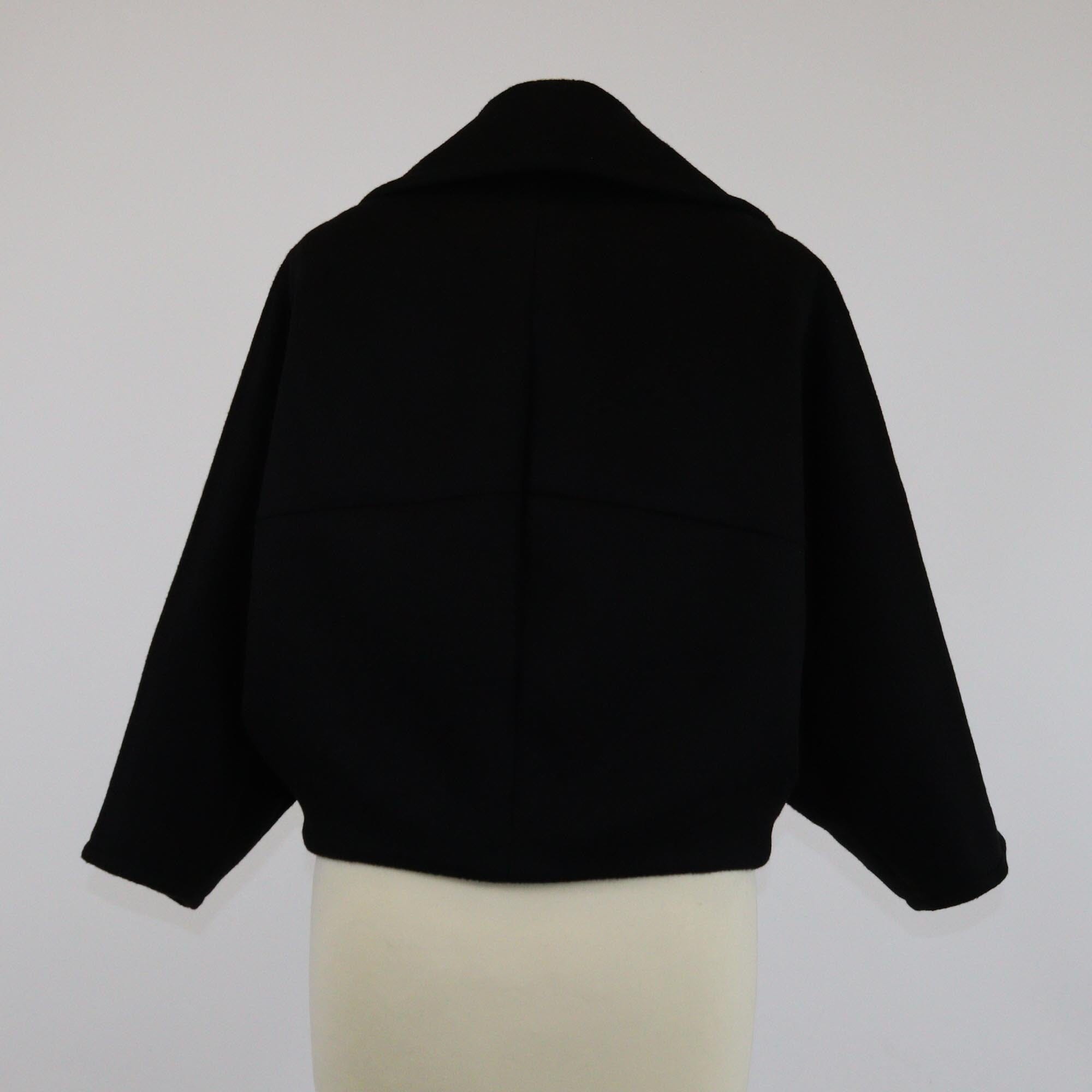Giambattista Valli Black Crop Bat Sleeve Jacket Womens Giambattista Valli