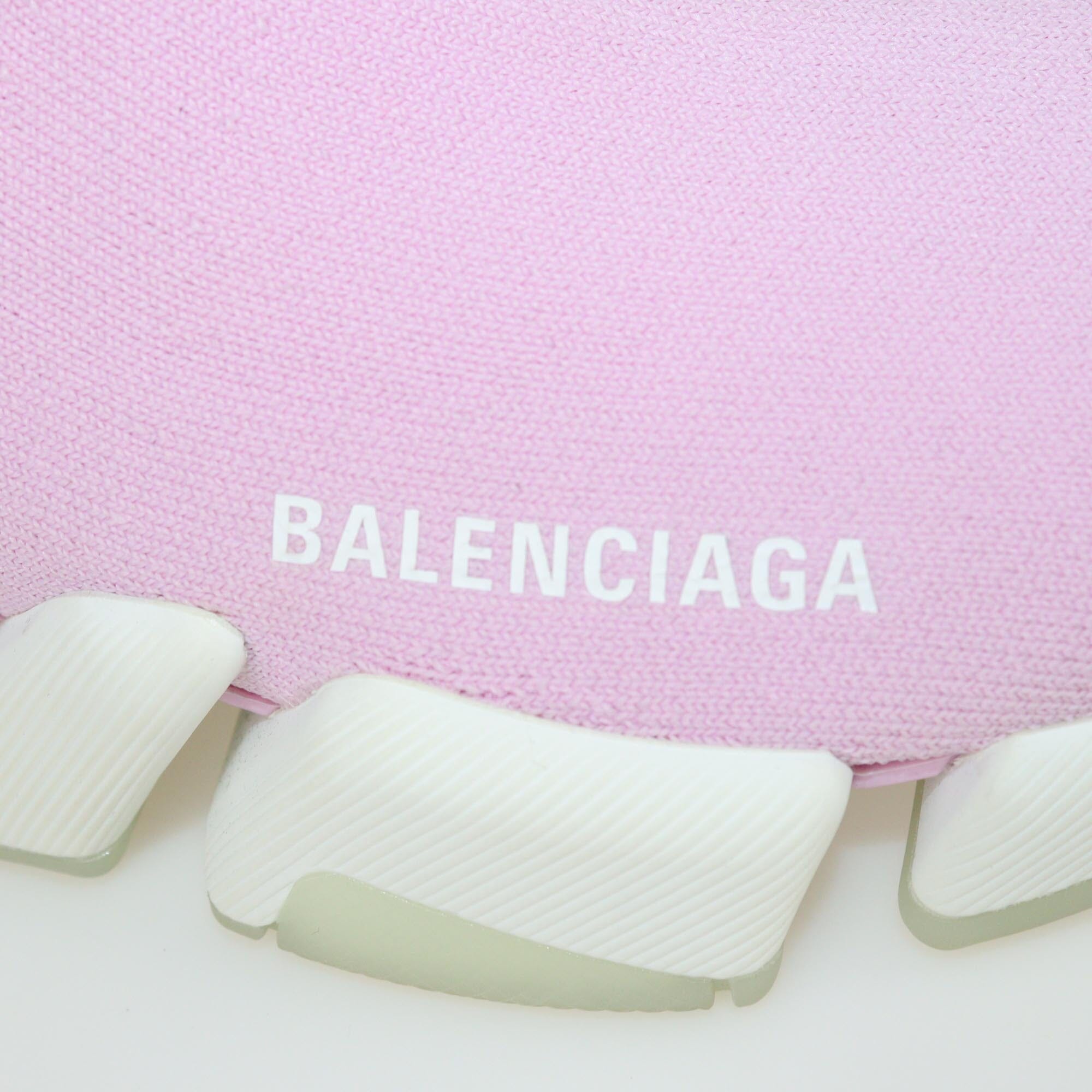 Balenciaga Pink/White Speed 2.0 Trainer Sneakers Womens Balenciaga