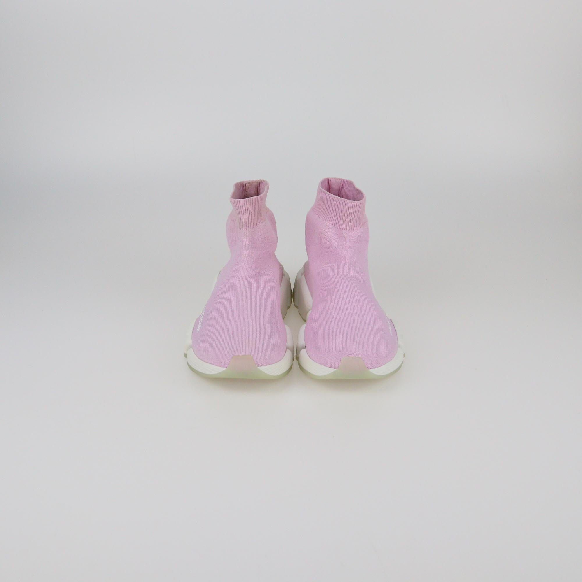 Balenciaga Pink/White Speed 2.0 Trainer Sneakers Womens Balenciaga