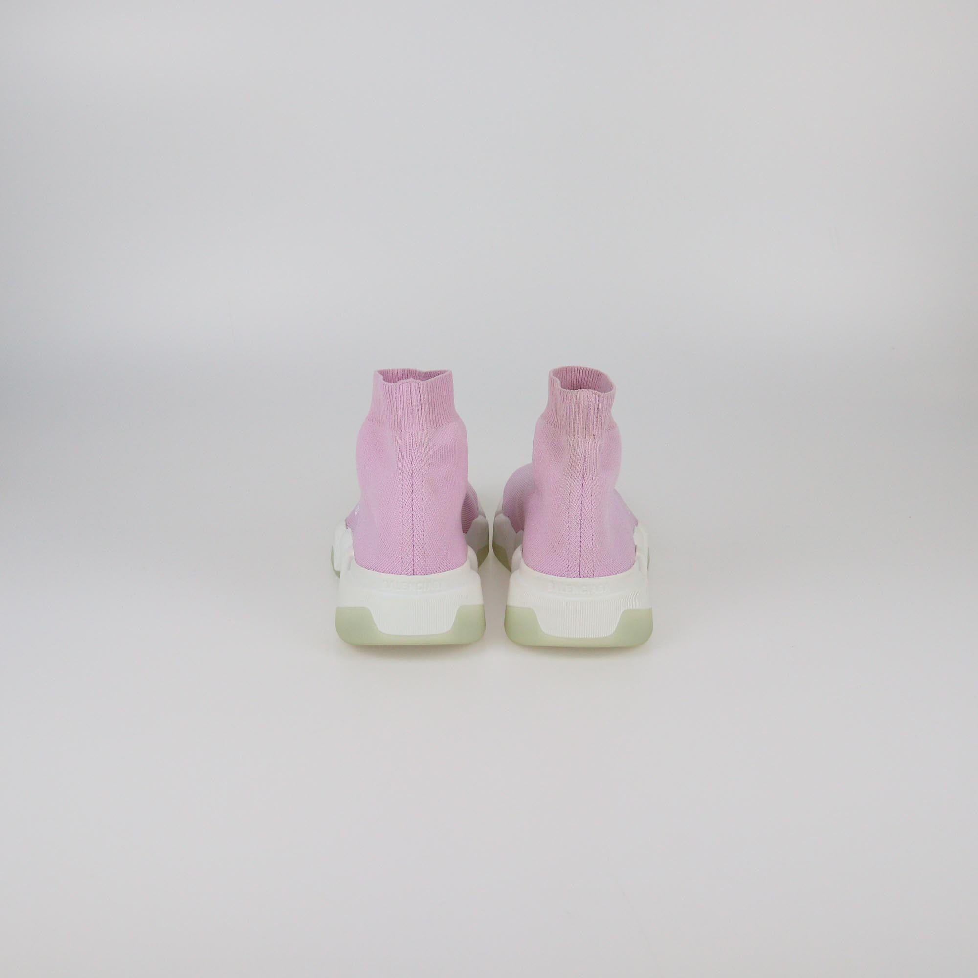 Balenciaga Pink/White Speed 2.0 Trainer Sneakers Womens Balenciaga