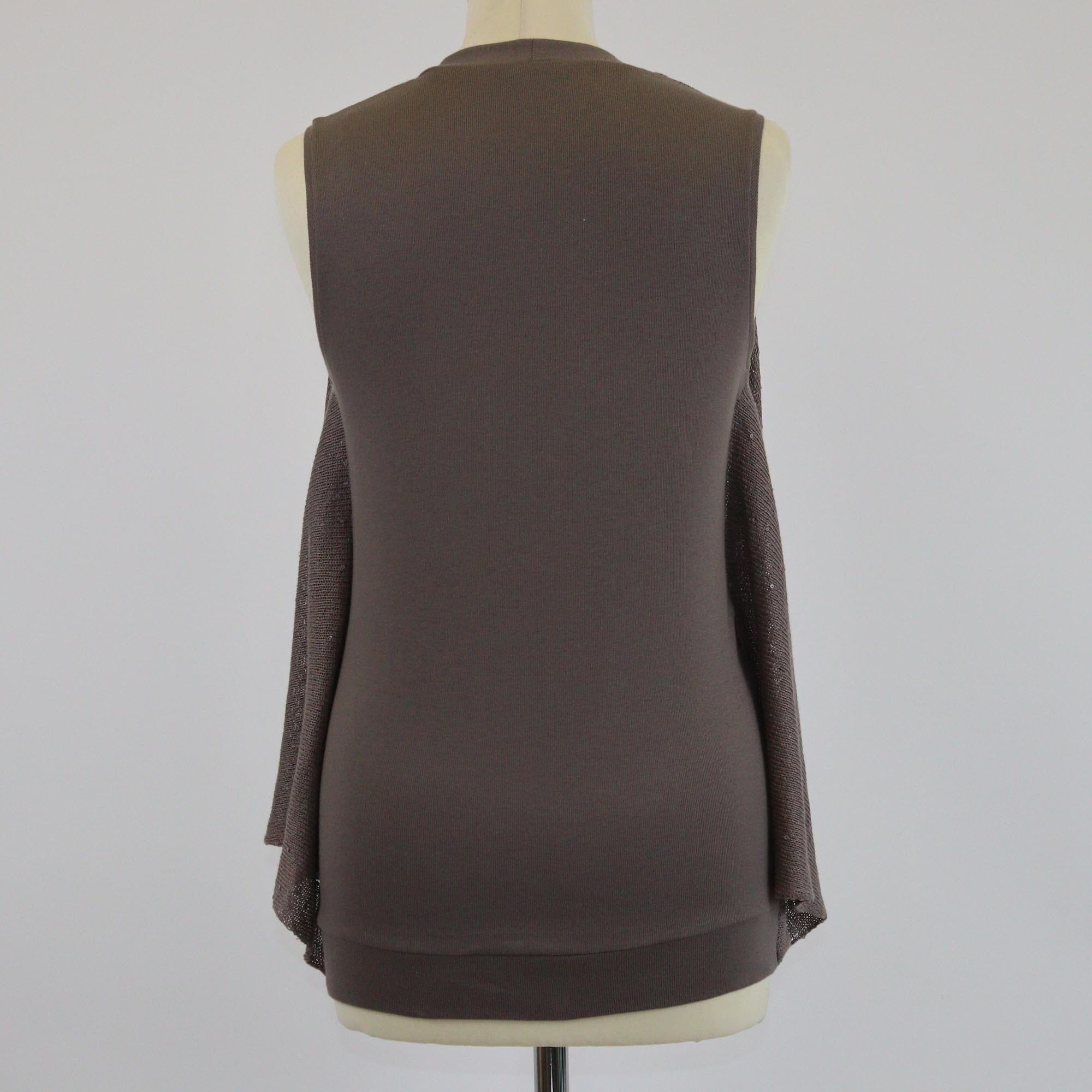 Brunello Cucinelli Beige Sleeveless Sequins Embellished Button Up Top Womens Brunello Cucinelli