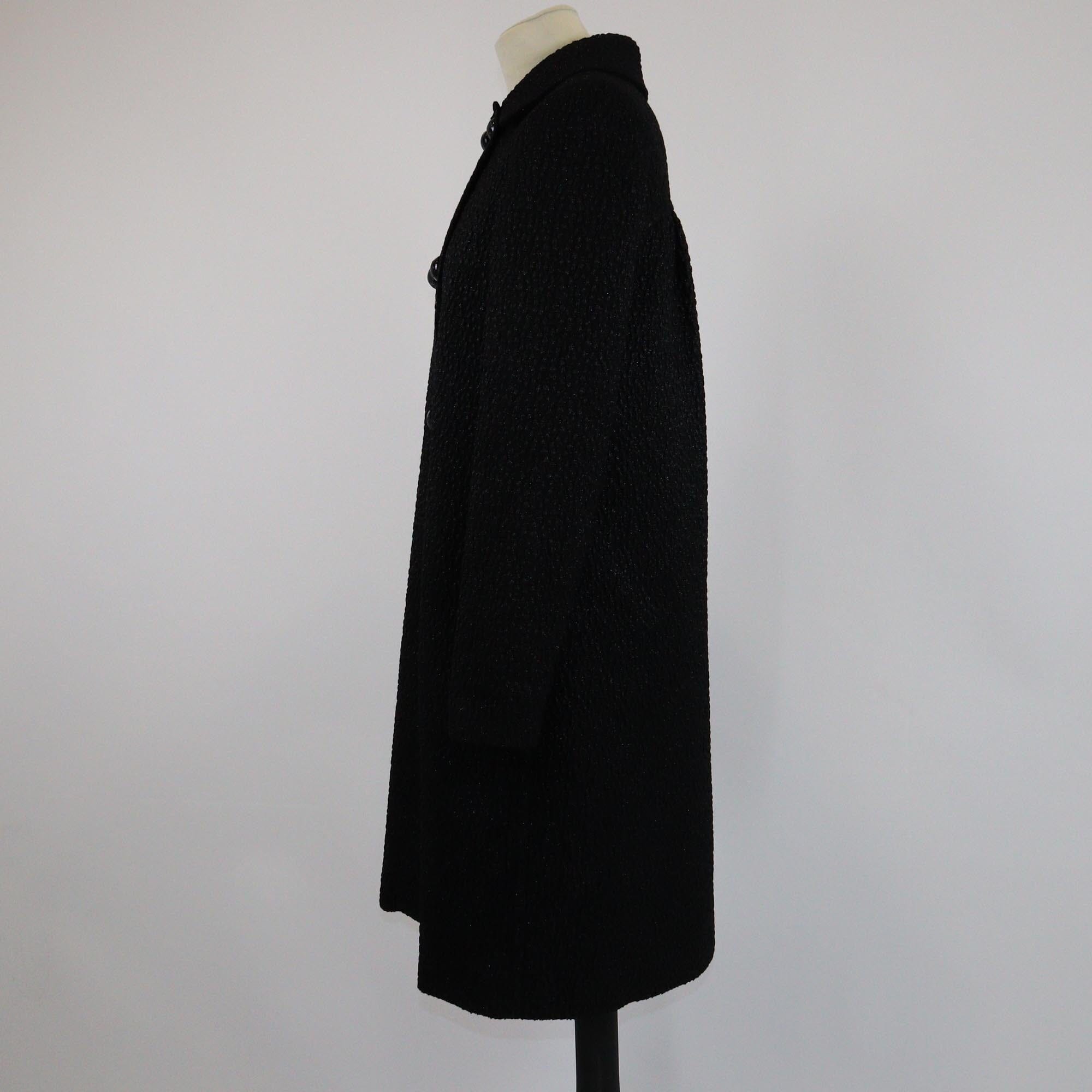 Chloe Black Double Breasted Long Balmac Coat Womens Chloe