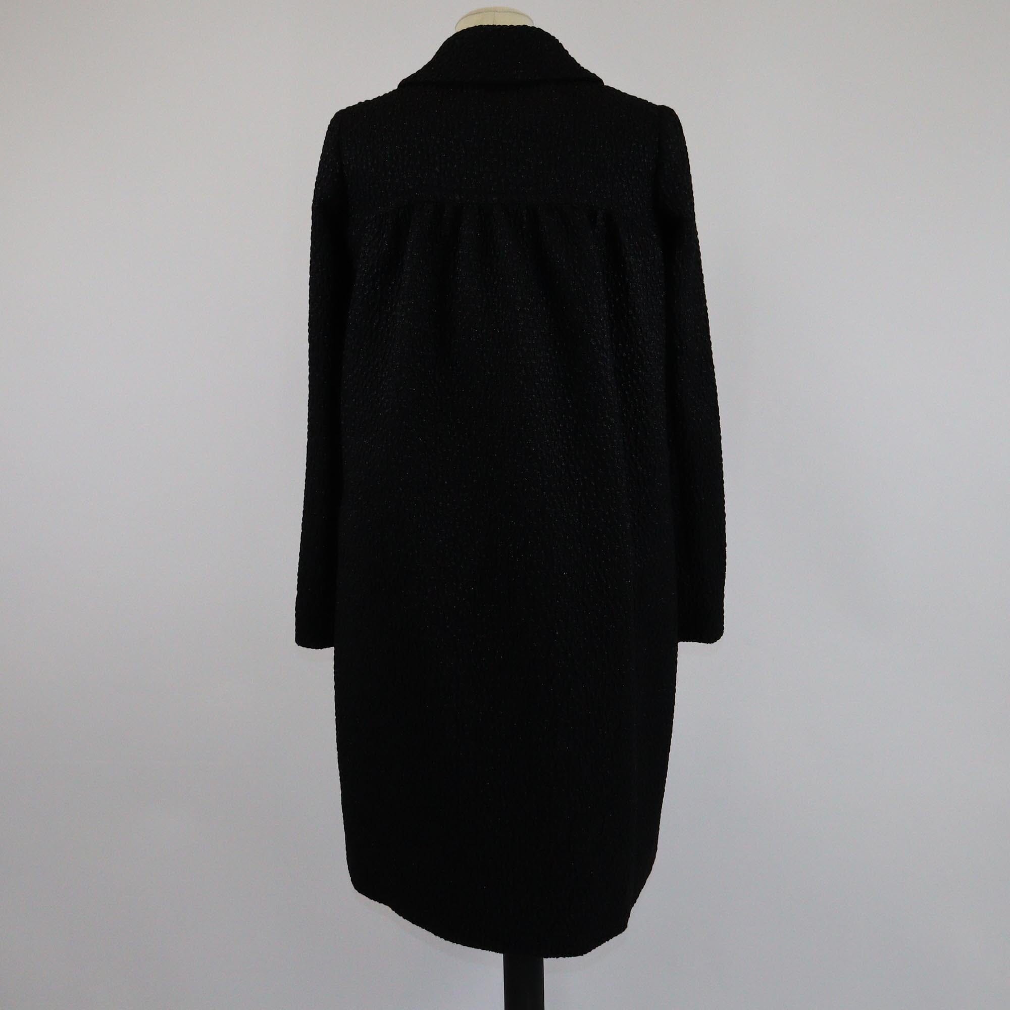 Chloe Black Double Breasted Long Balmac Coat Womens Chloe