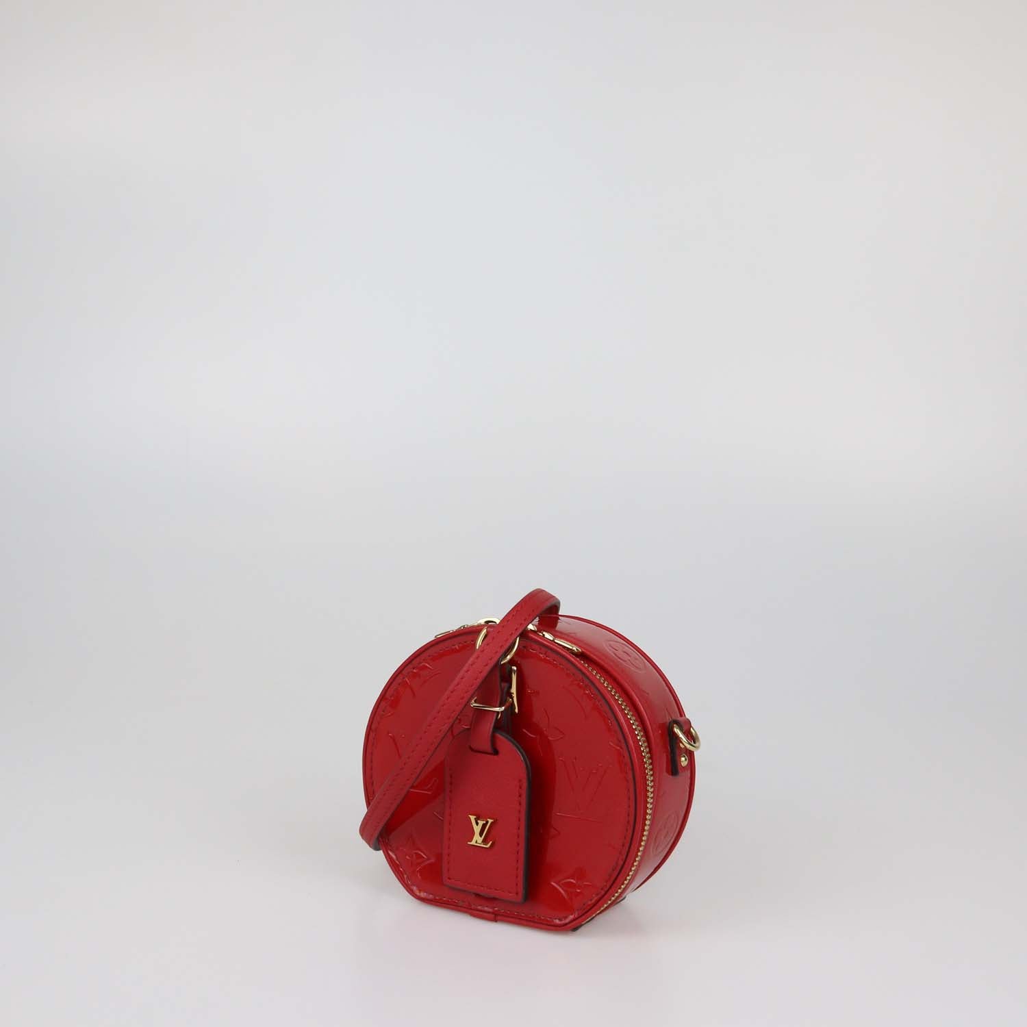 Louis Vuitton Red Monogram Vernis Mini Boite Chapeau Bag