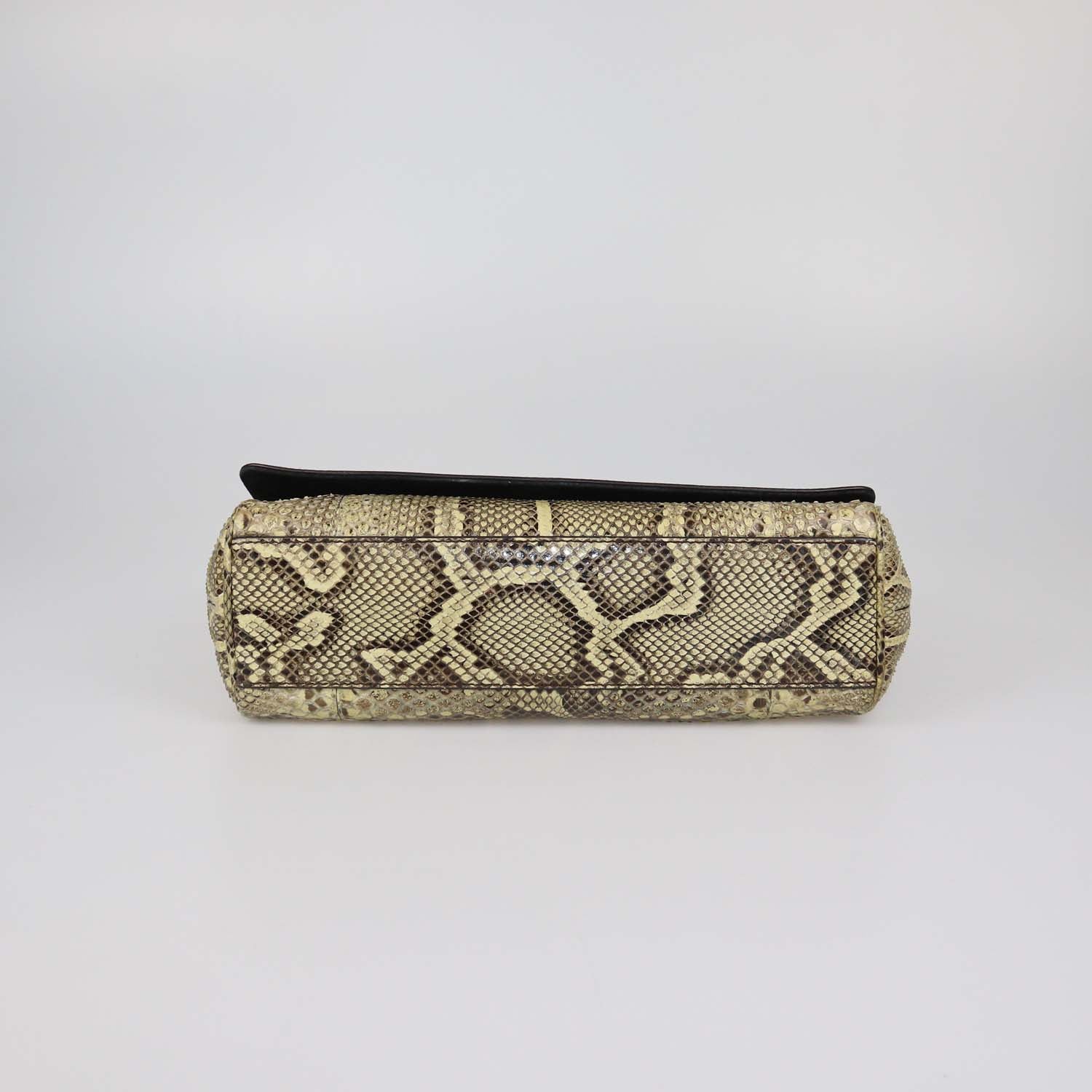 Dolce & Gabbana Cream Python Flap Bag