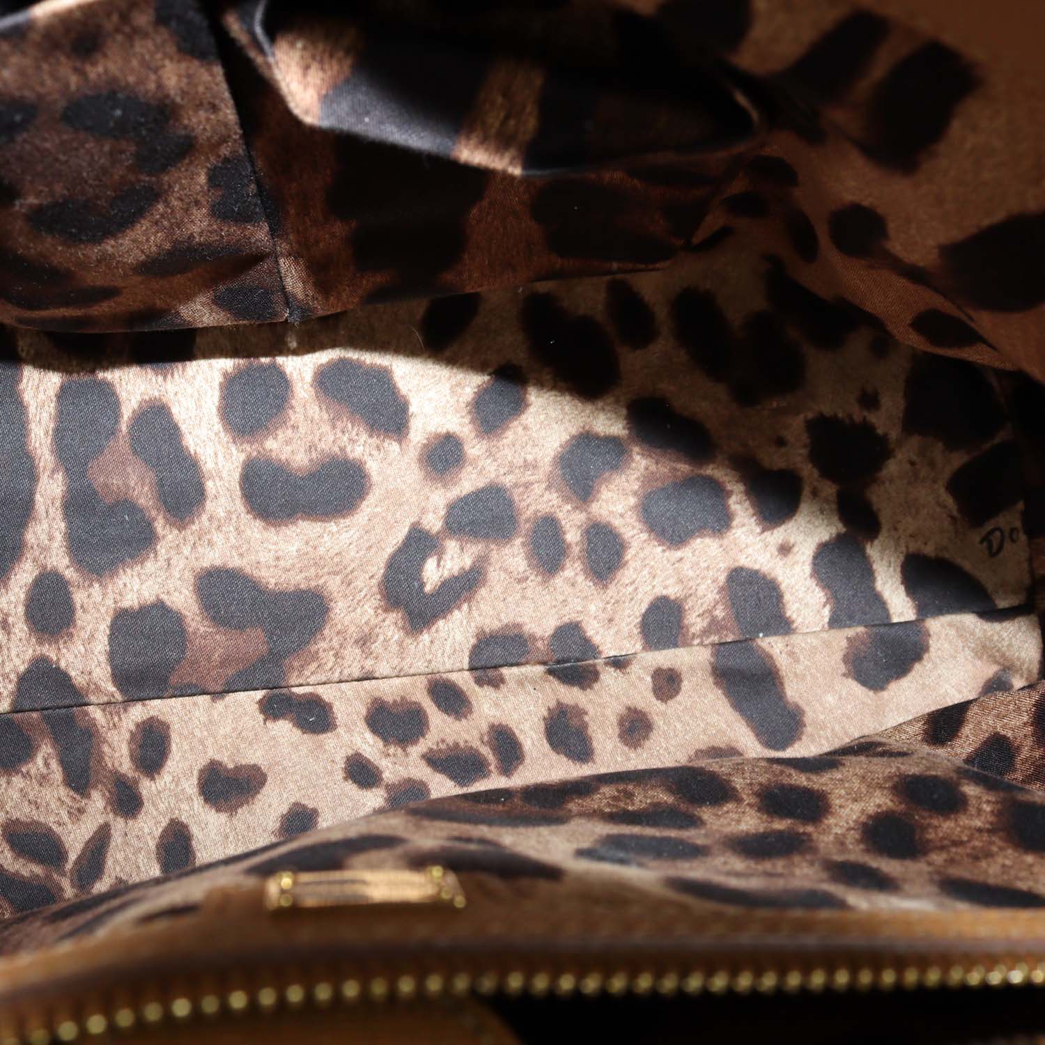 Dolce & Gabbana Brown Leather Large Miss Sicily Top Handle Bag