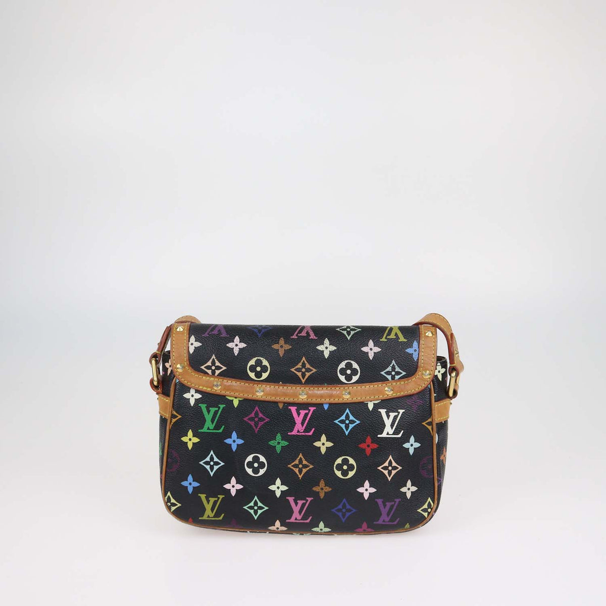 Louis Vuitton Black Multicolor Monogram Canvas Sologne Bag