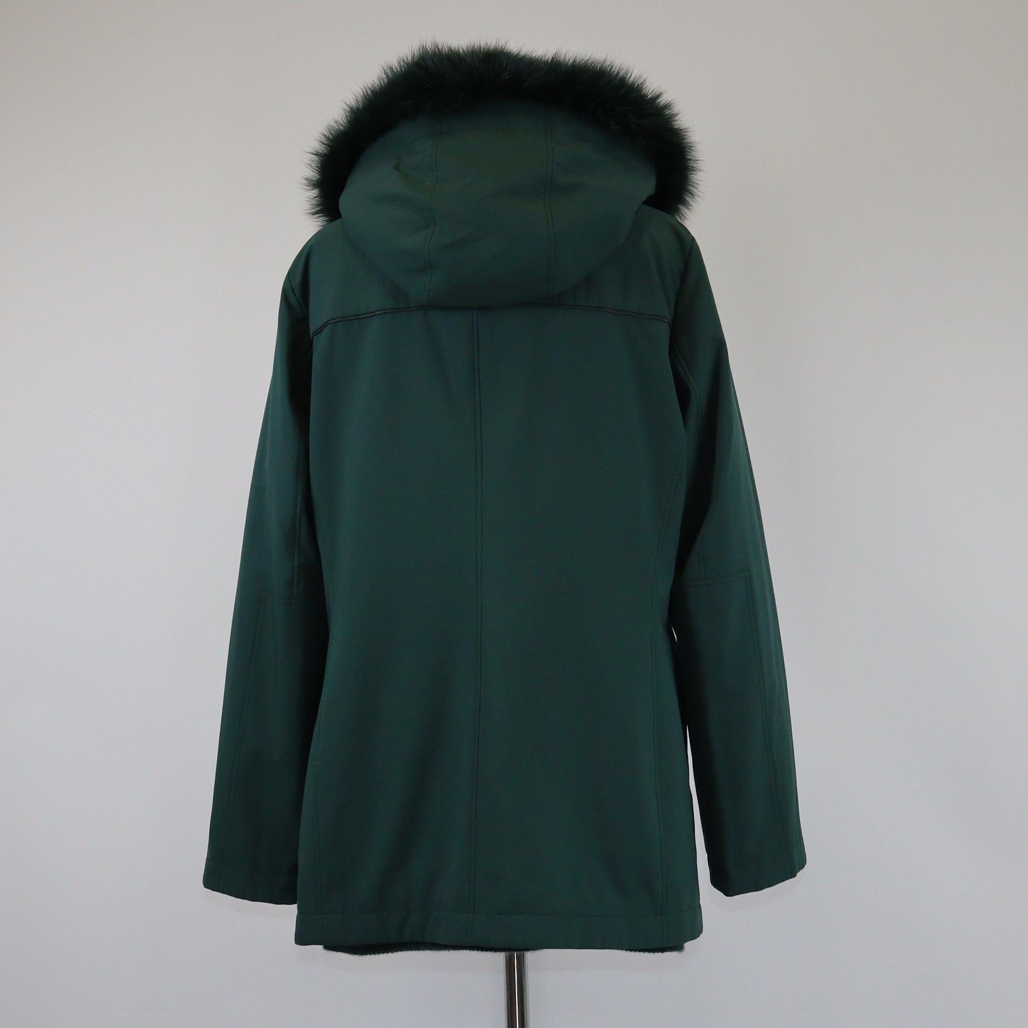 Loro Piana Green Windmate Mckinley Reversible Fur Hoodie Jacket Womens Loro Piana