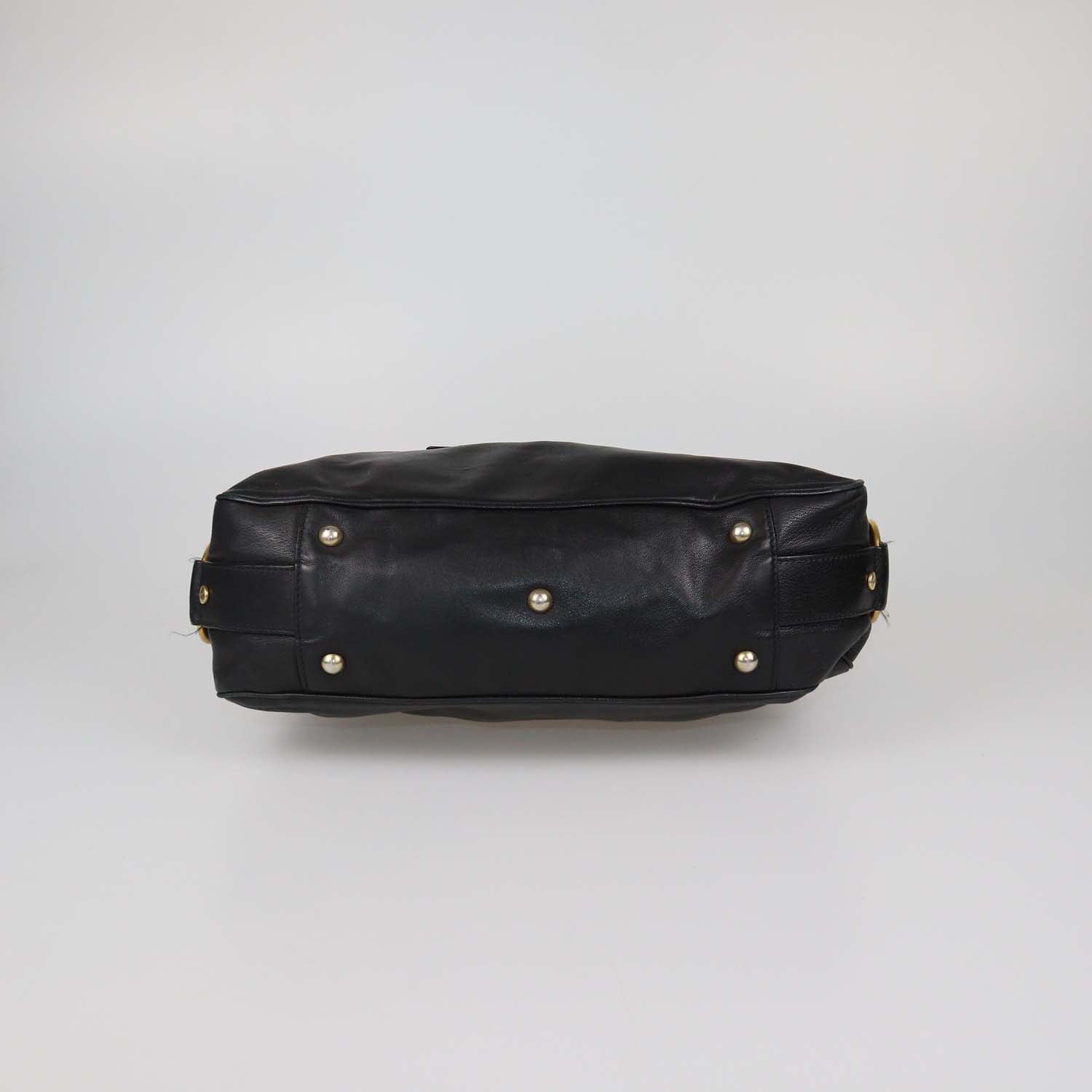 Yves Saint Laurent Black Leather Rive Gauche Tote