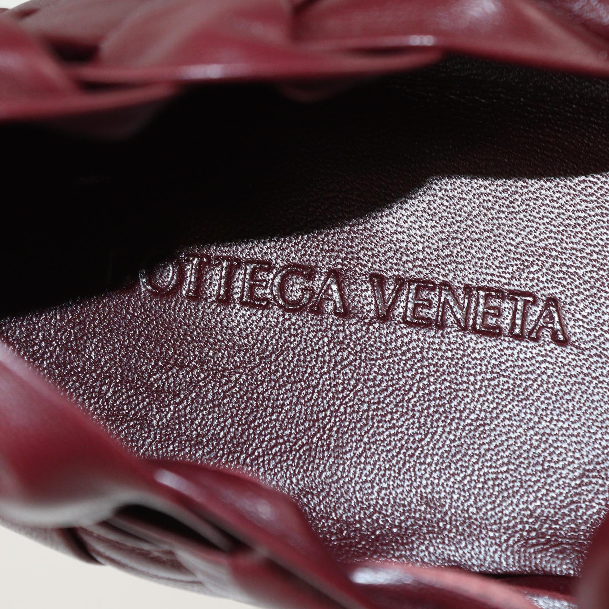 Bottega Veneta Burgundy Intrecciato Smoking Slippers Mens Bottega Veneta