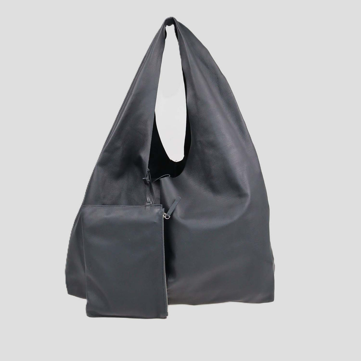 The Row Dark Grey Leather New Bindle Bag