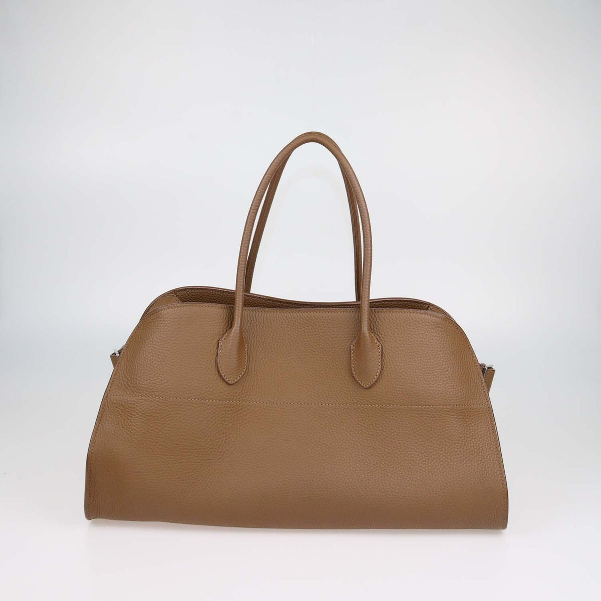 The Row Brown Leather E/W Margaux Tote
