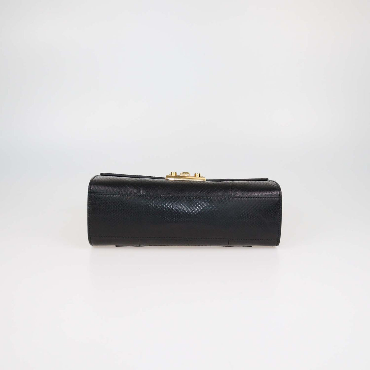 Gucci Black Python Medium Padlock Shoulder Bag