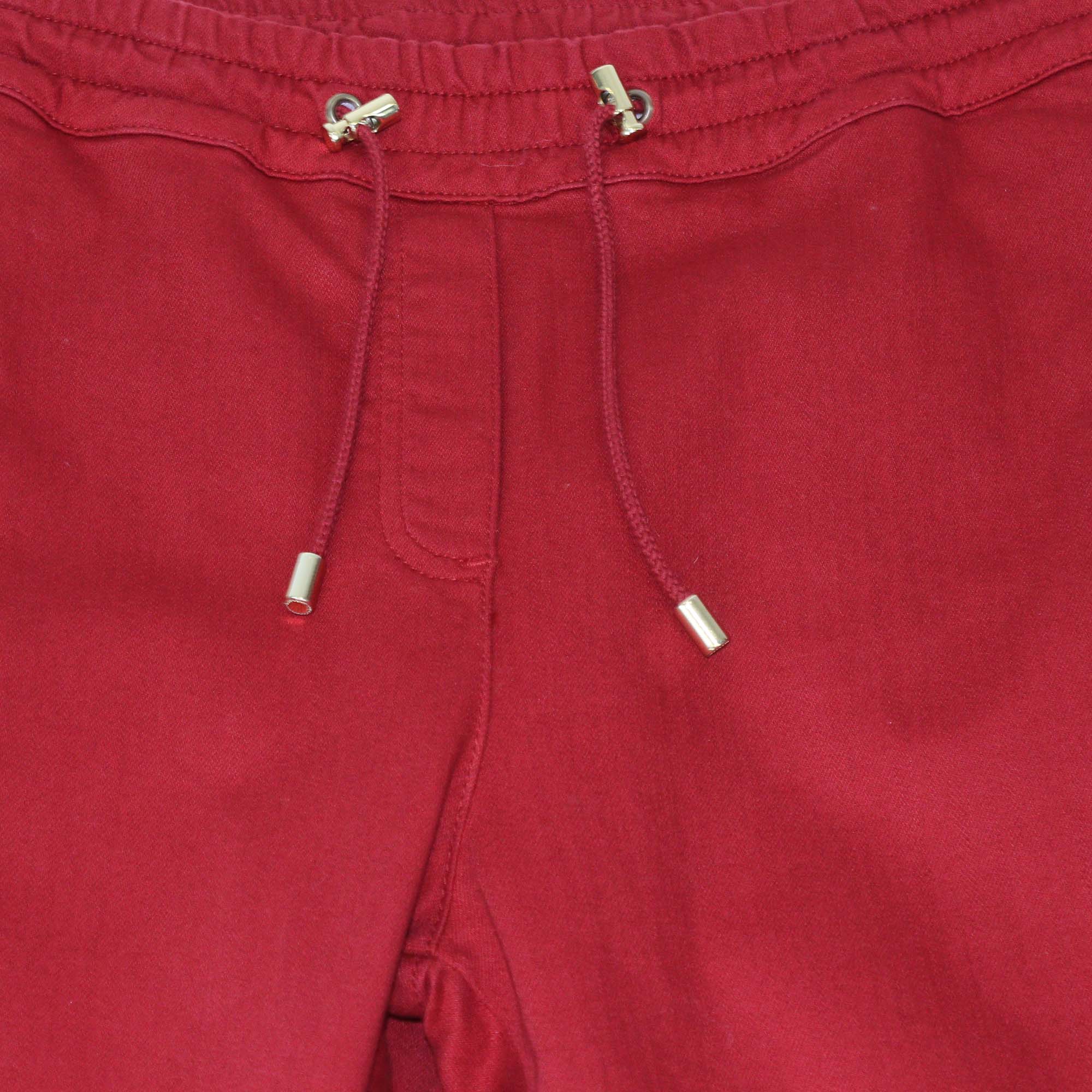 Balmain Red Cotton Drawstring Track Pants