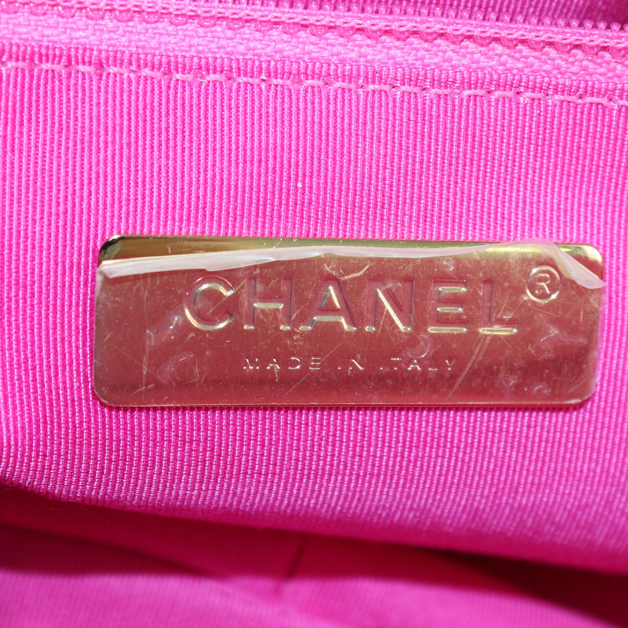 Chanel Pink Quilted Leather Medium 19 Flap Top Handle Bag