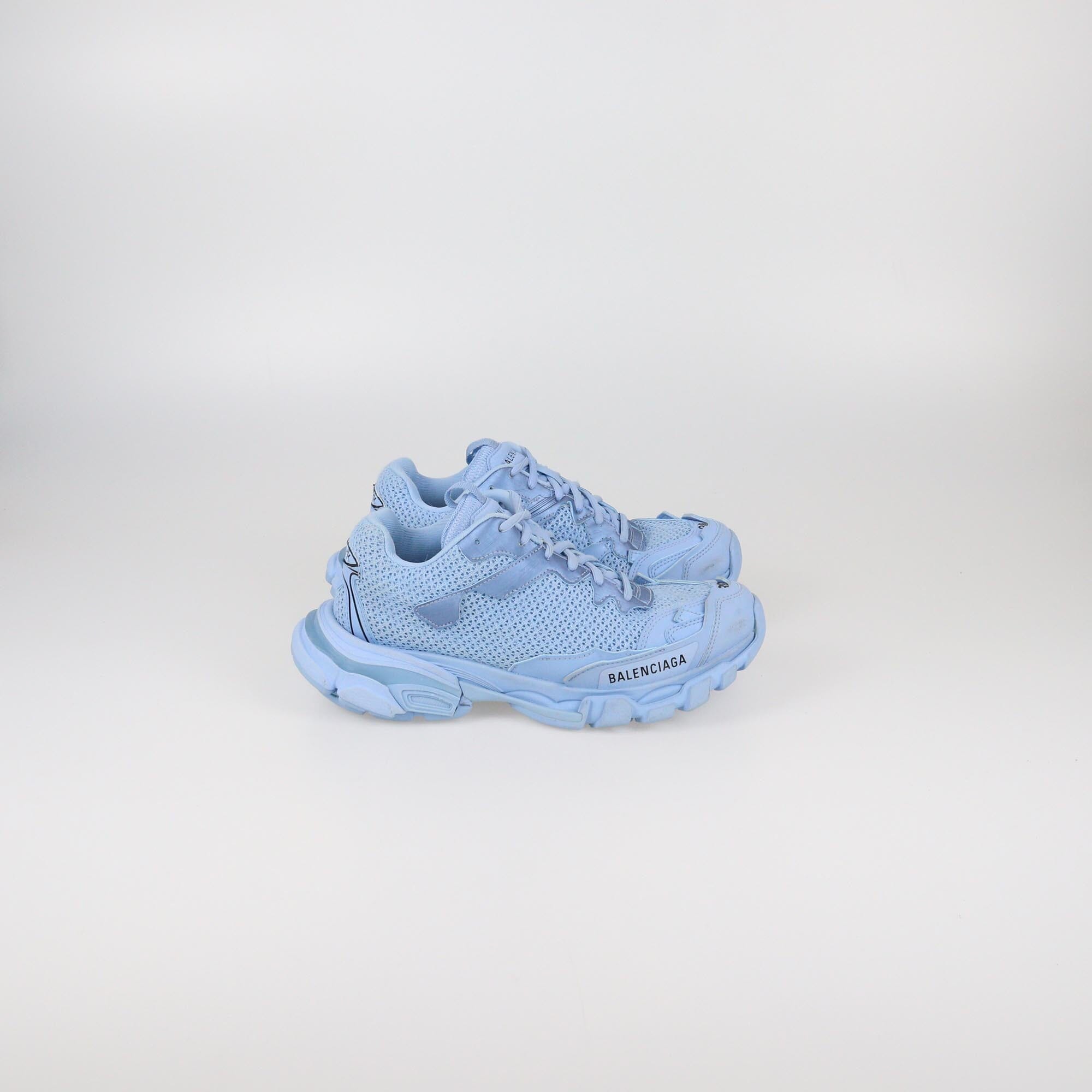 Balenciaga Light Blue Track 3 Sneakers Womens Balenciaga