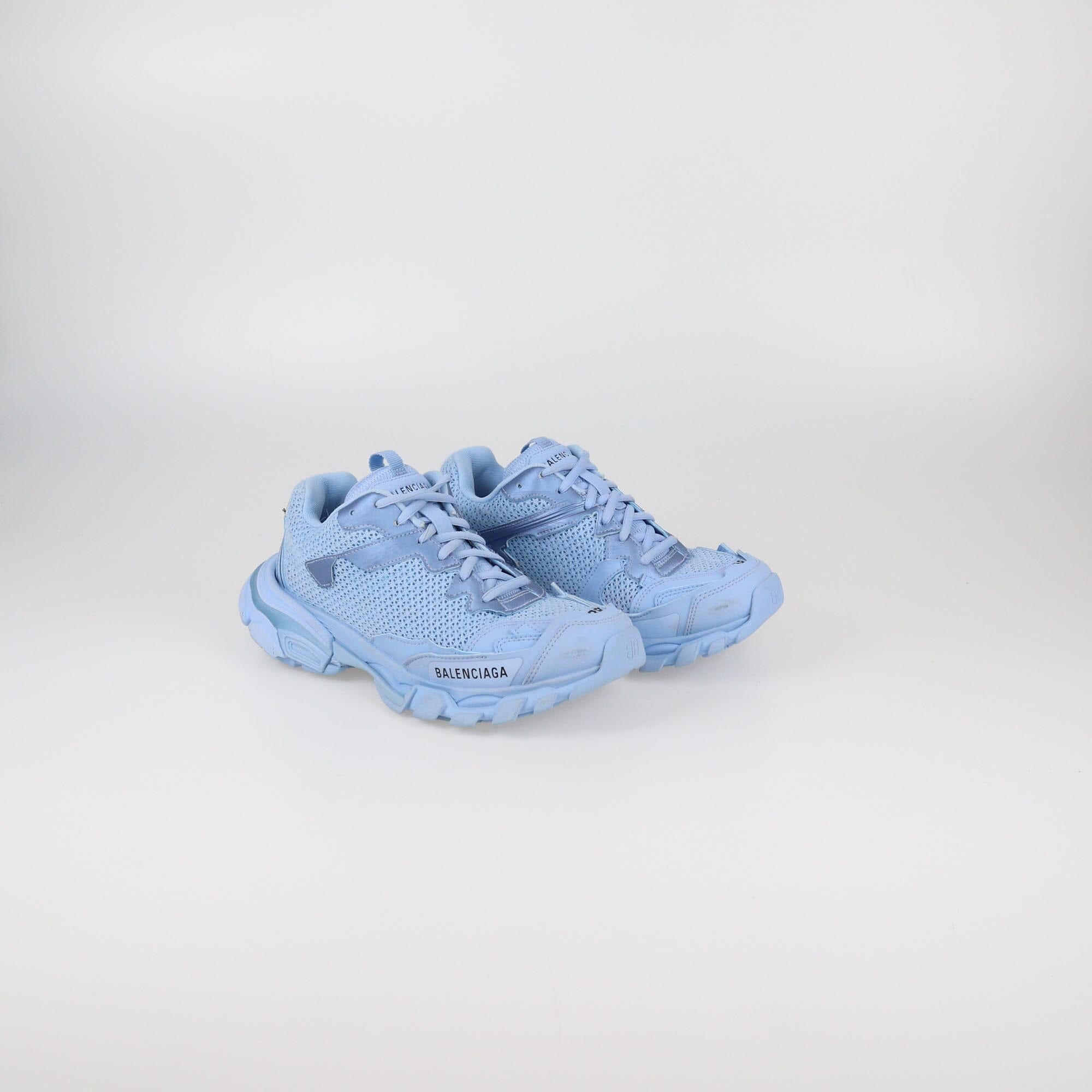 Balenciaga Light Blue Track 3 Sneakers Womens Balenciaga