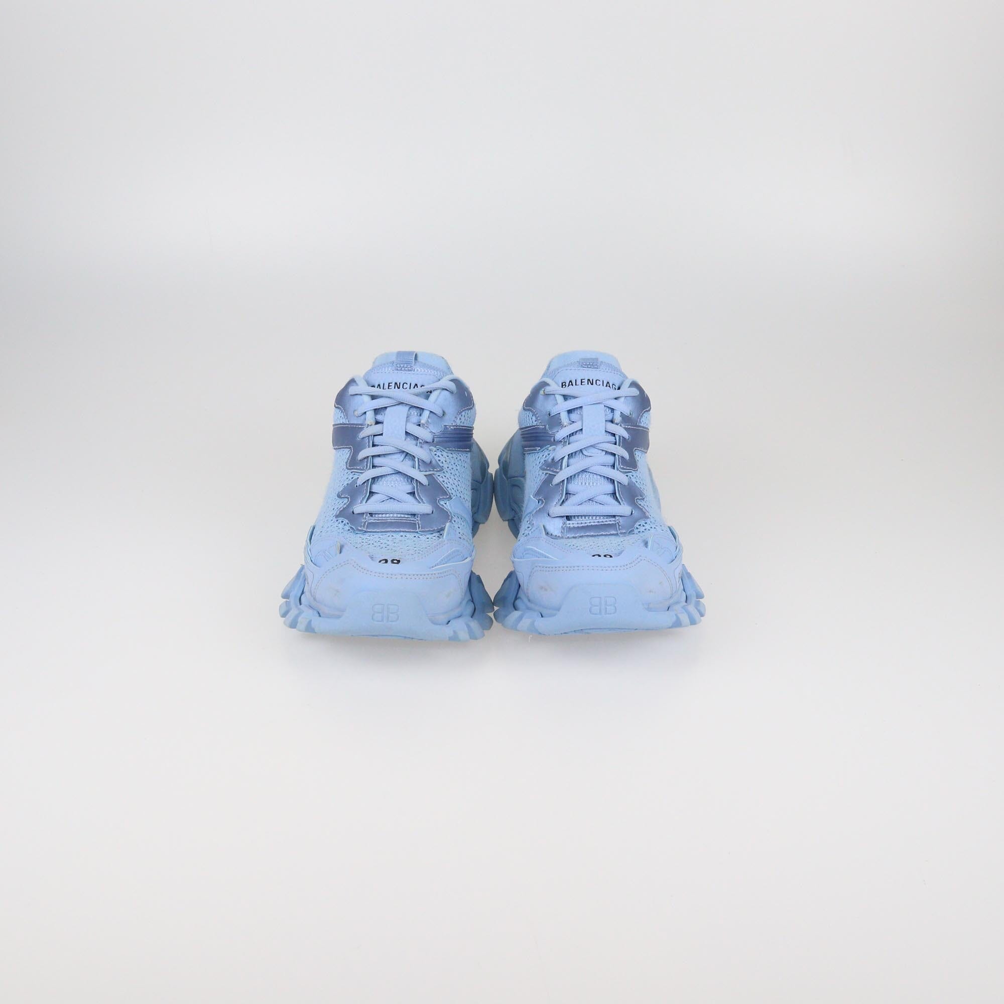 Balenciaga Light Blue Track 3 Sneakers Womens Balenciaga