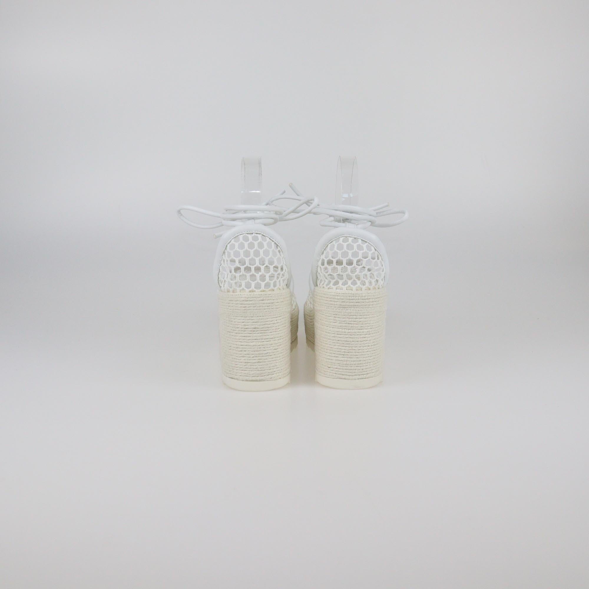Bottega Veneta White Wedge Espadrilles Womens Bottega Veneta