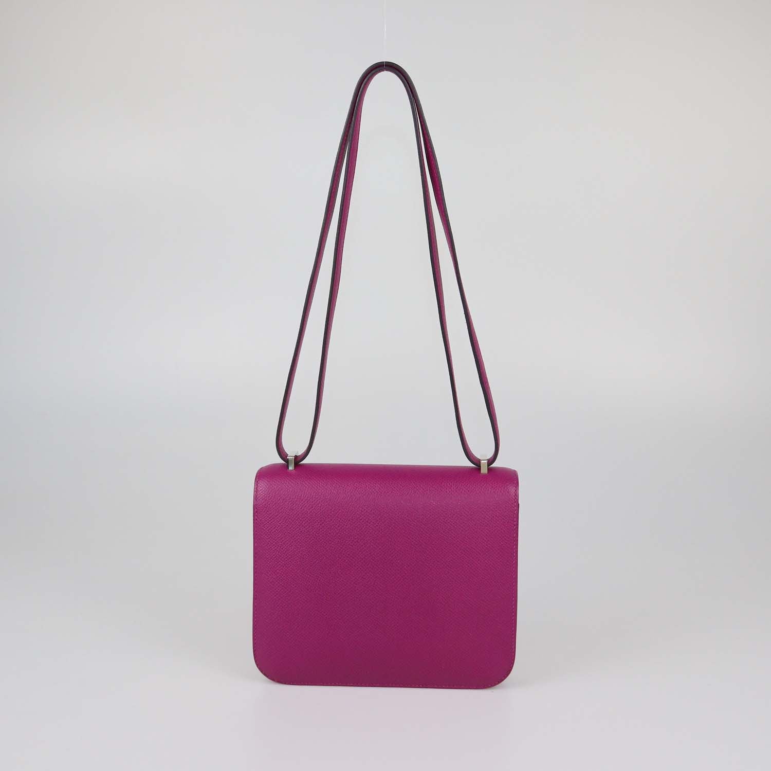 Hermes Rose Pourpre Epsom Leather Constance 18 Bag