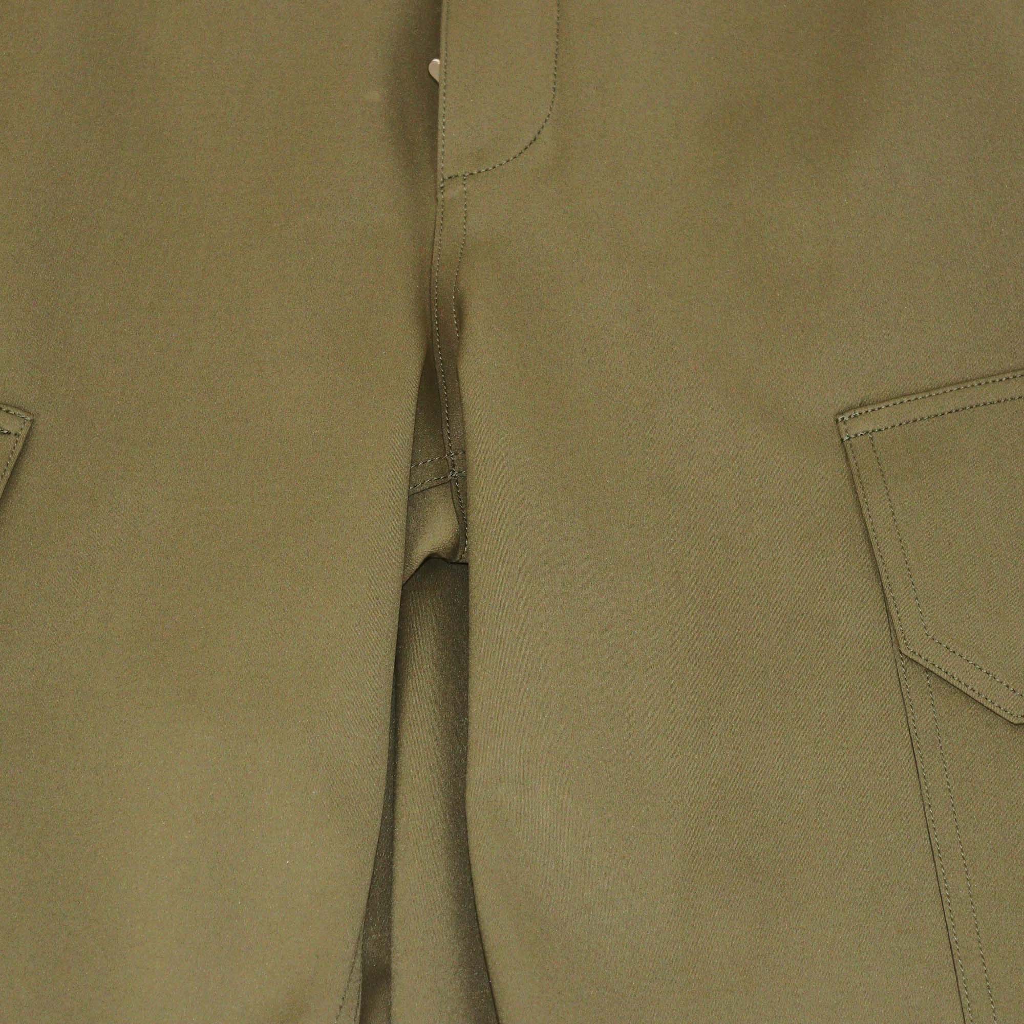 Louis Vuitton Green Technical Jersey Belted Cargo Pants