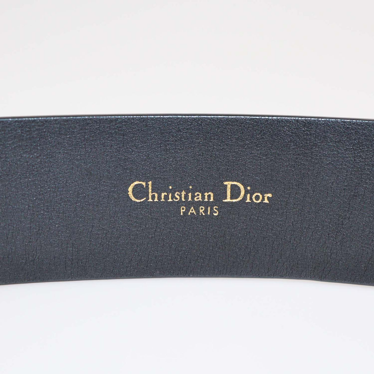 Christian Dior Black Leather 30 Montaigne Belt