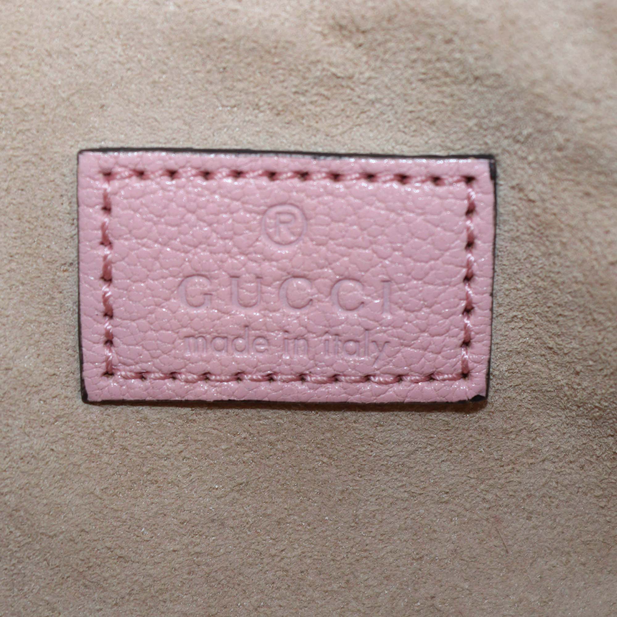 Gucci Pink Leather Aphrodite Mini Shoulder Bag