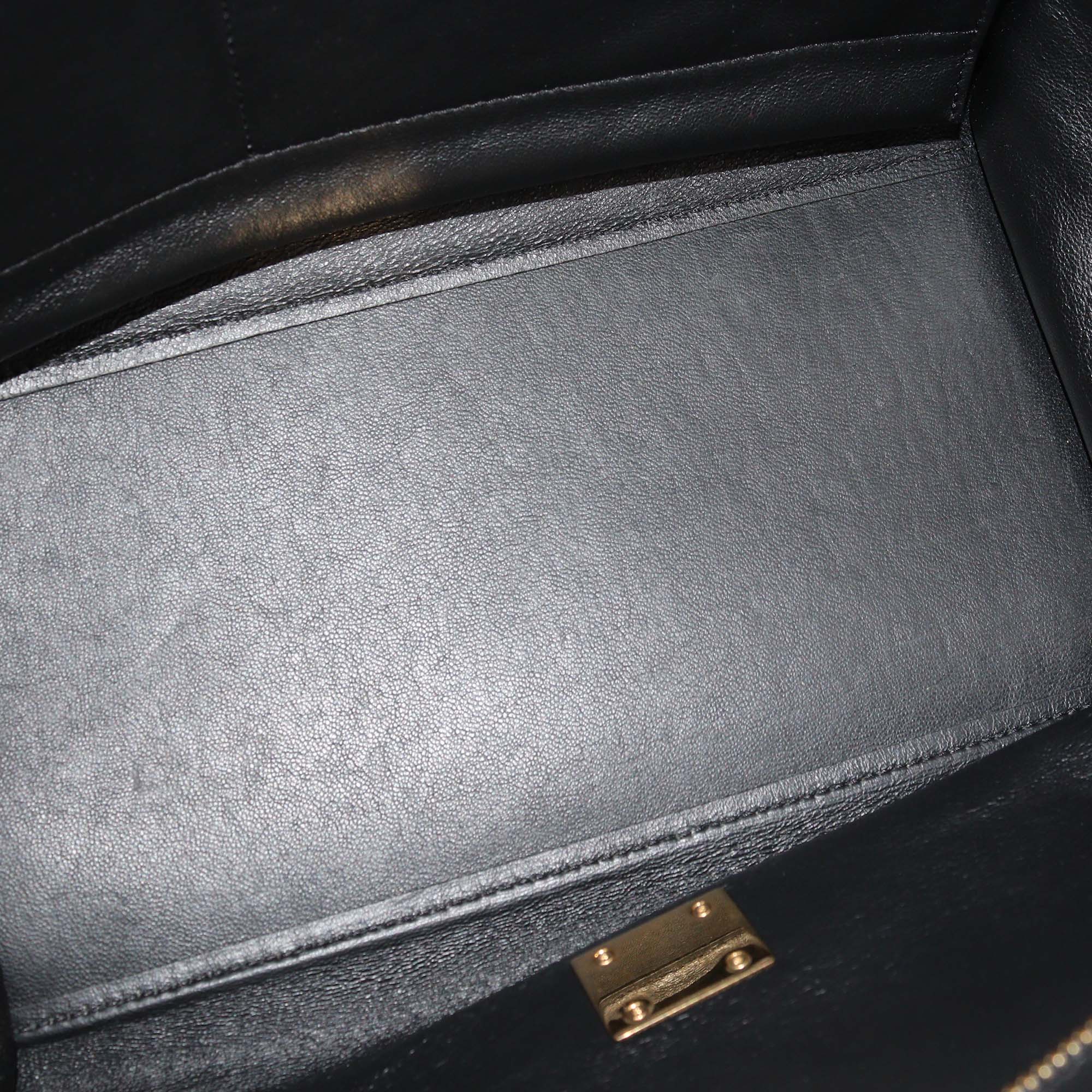 Celine Orange/Black Python,Leather and Suede Medium Trapeze Tote