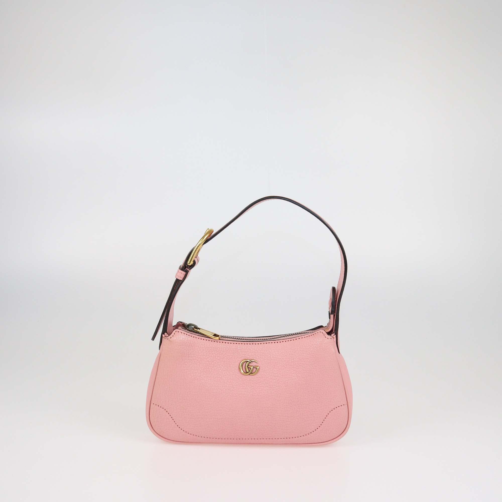 Gucci Pink Leather Aphrodite Mini Shoulder Bag