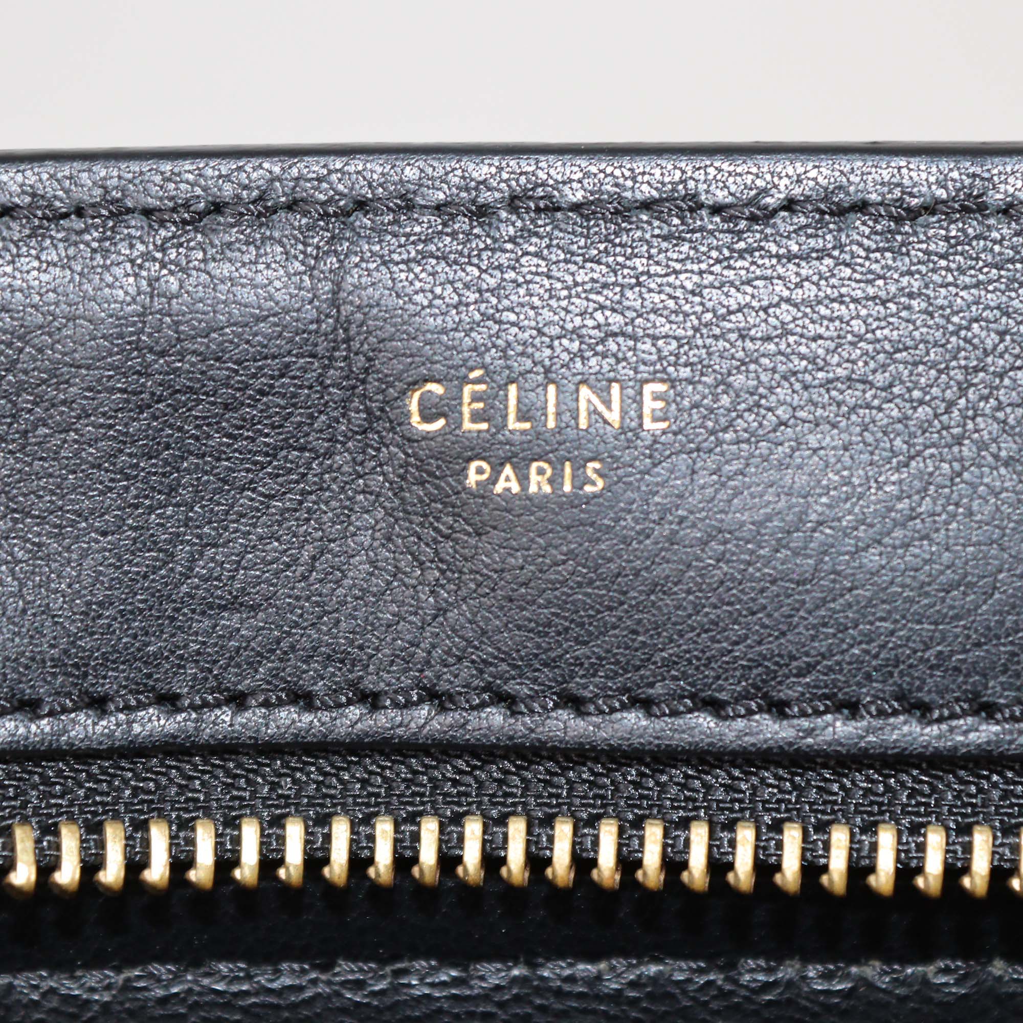 Celine Orange/Black Python,Leather and Suede Medium Trapeze Tote