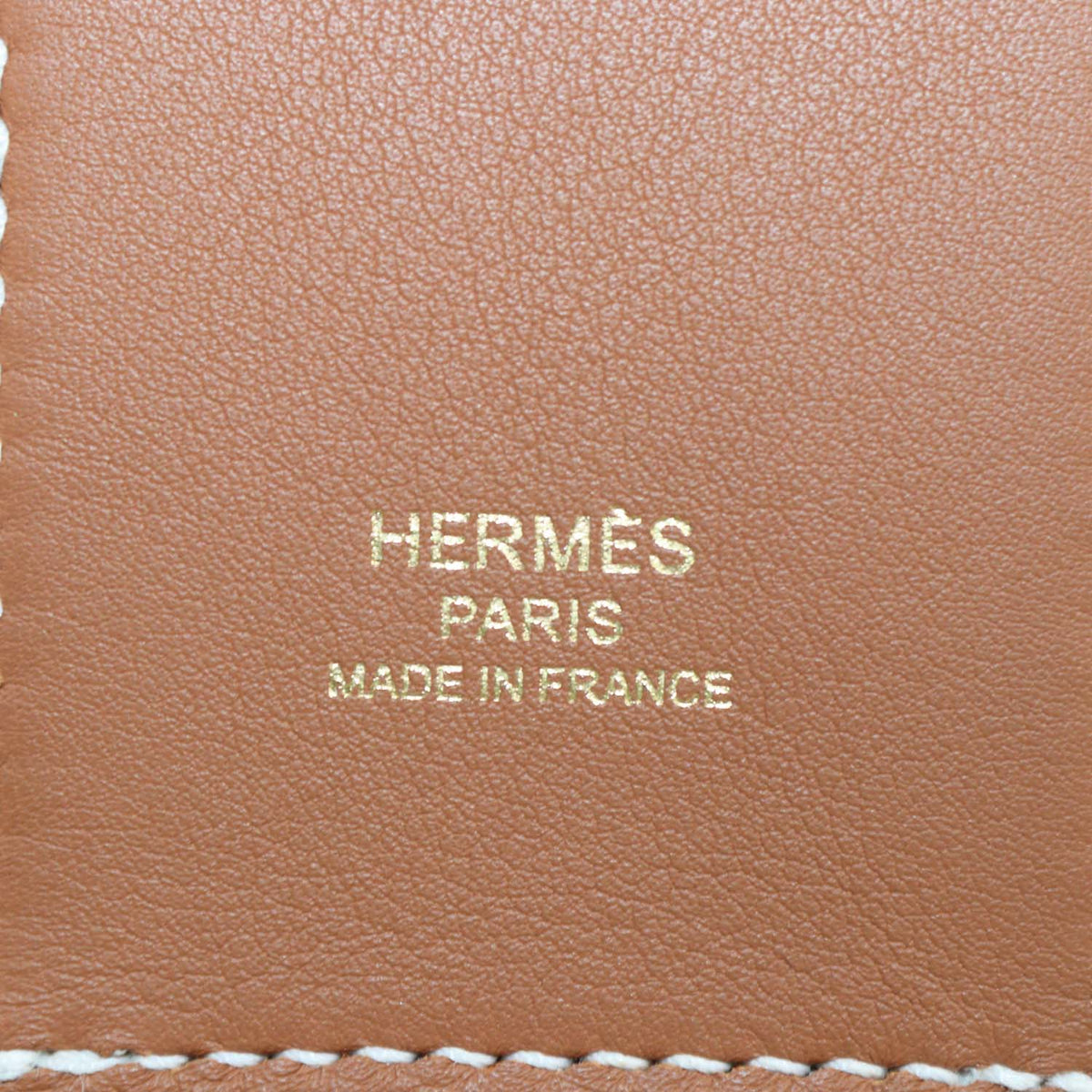 Hermes Gold Epsom and Swift Leather Kelly Pocket Bag Strap