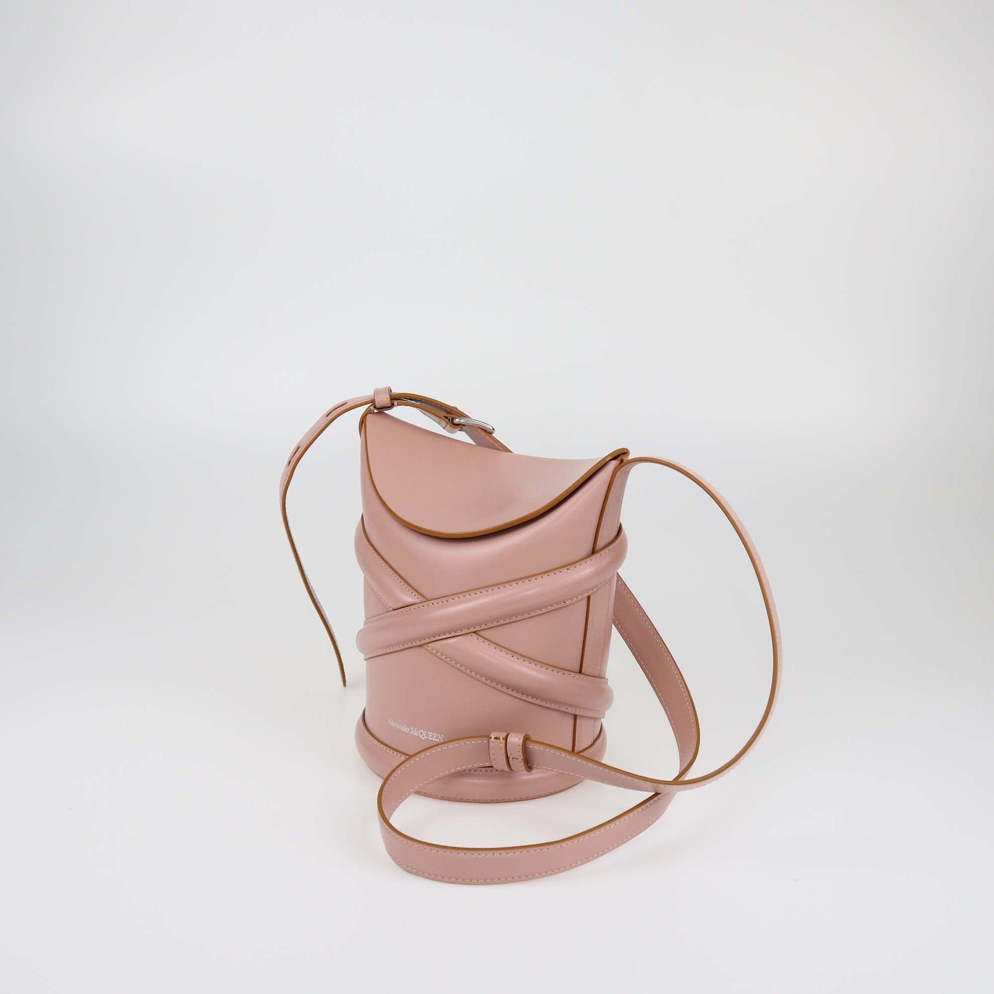 Alexander McQueen Pink The Curve Bucket Bag Womens Alexander McQueen