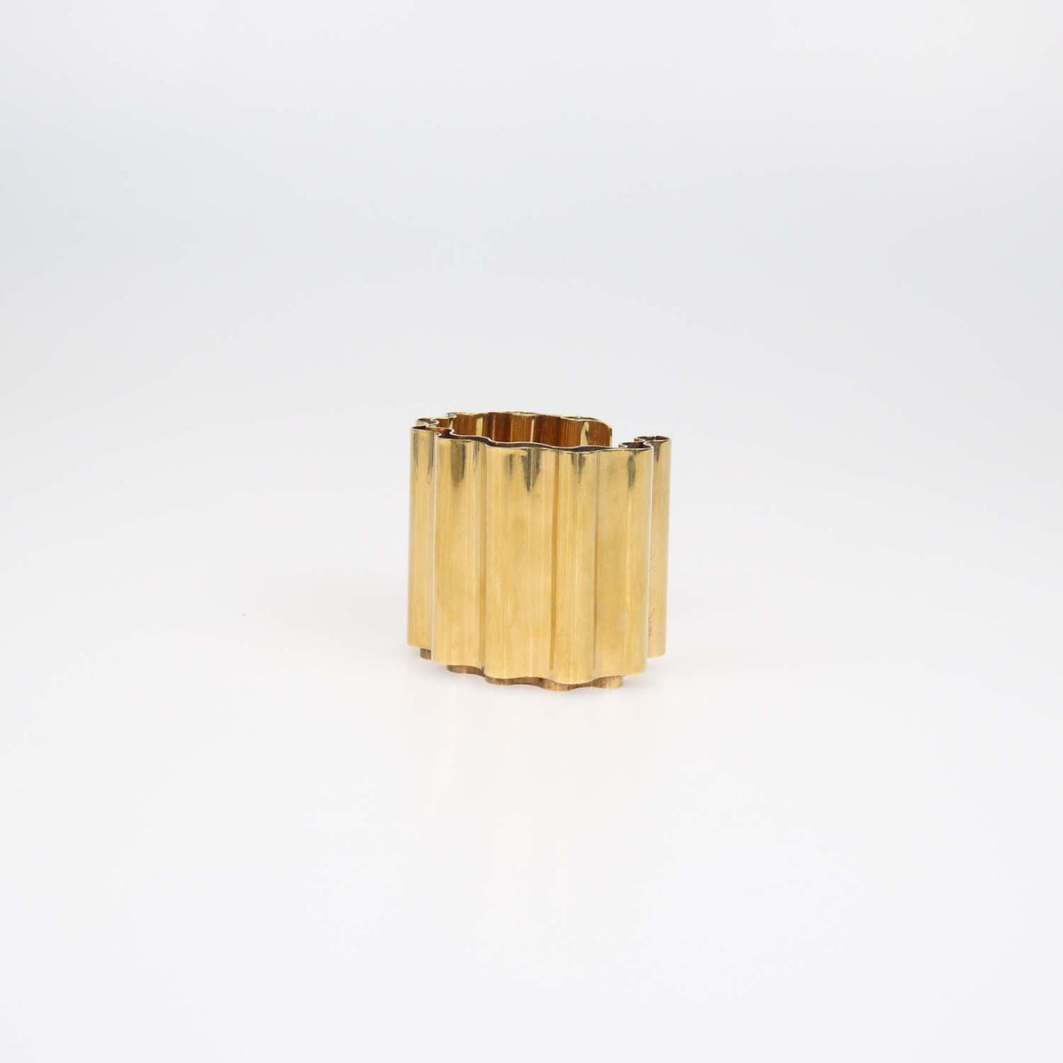 Jil Sanders Gold Tone Metal Curl Bangle
