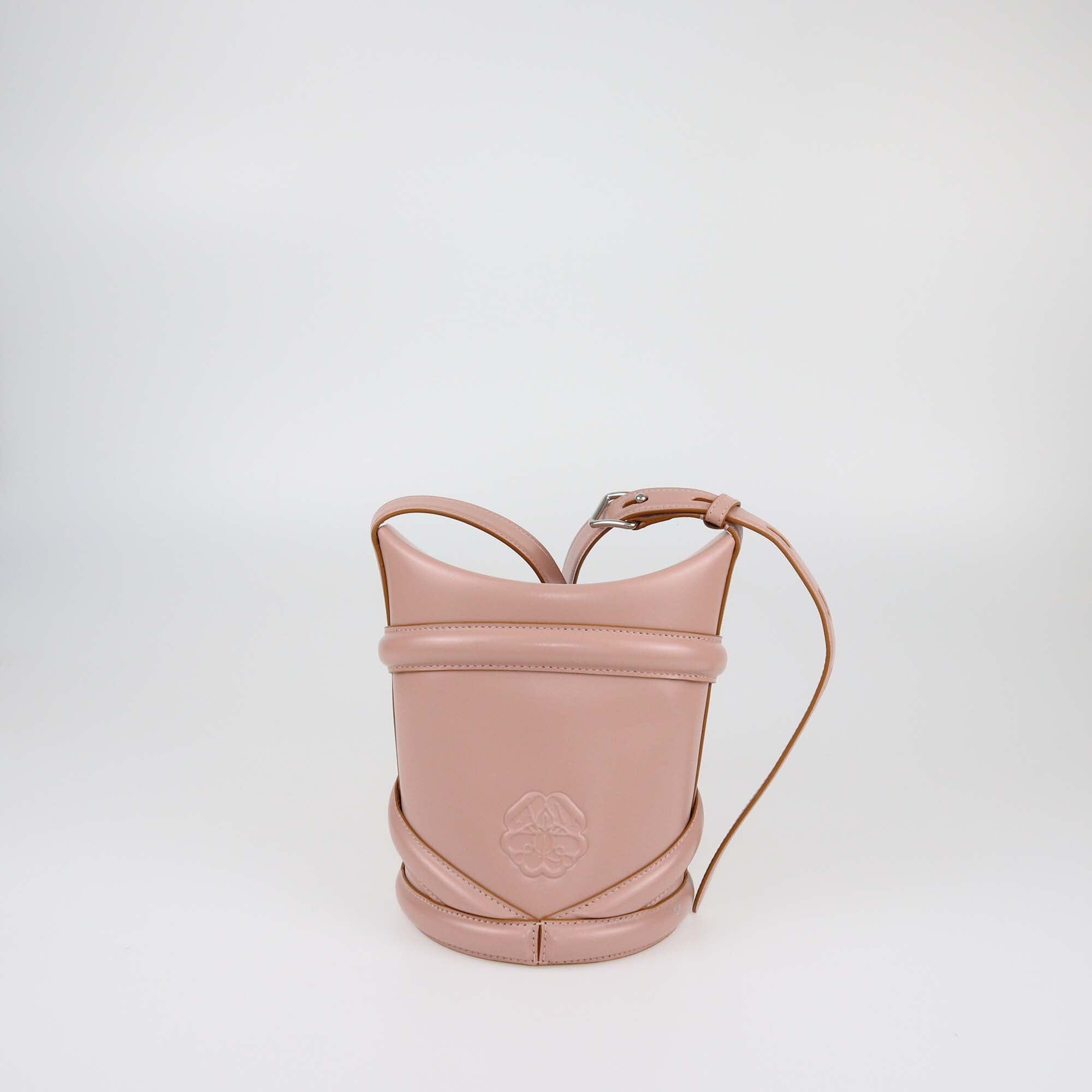 Alexander McQueen Pink The Curve Bucket Bag Womens Alexander McQueen