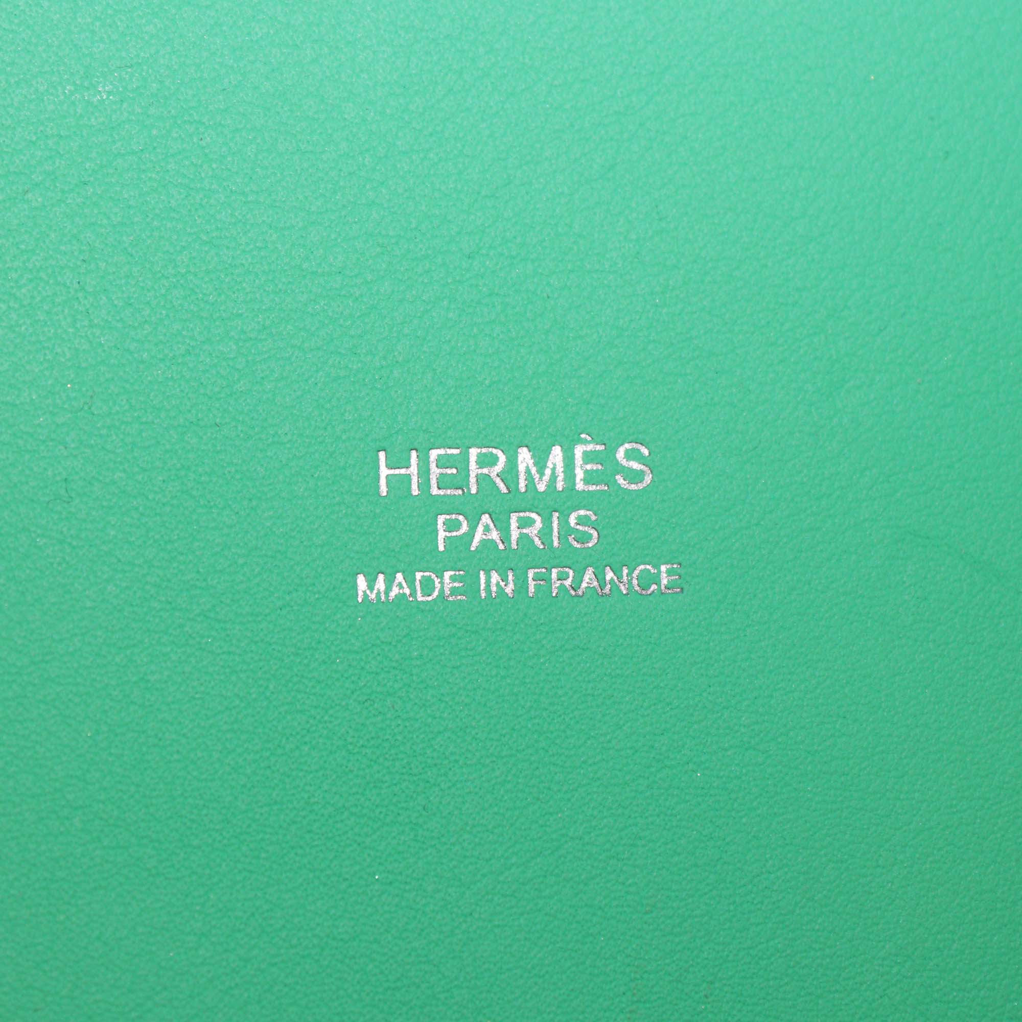 Hermes Vert Toile Geoland and Swift Leather Cargo Comics Picotin 18 Bag