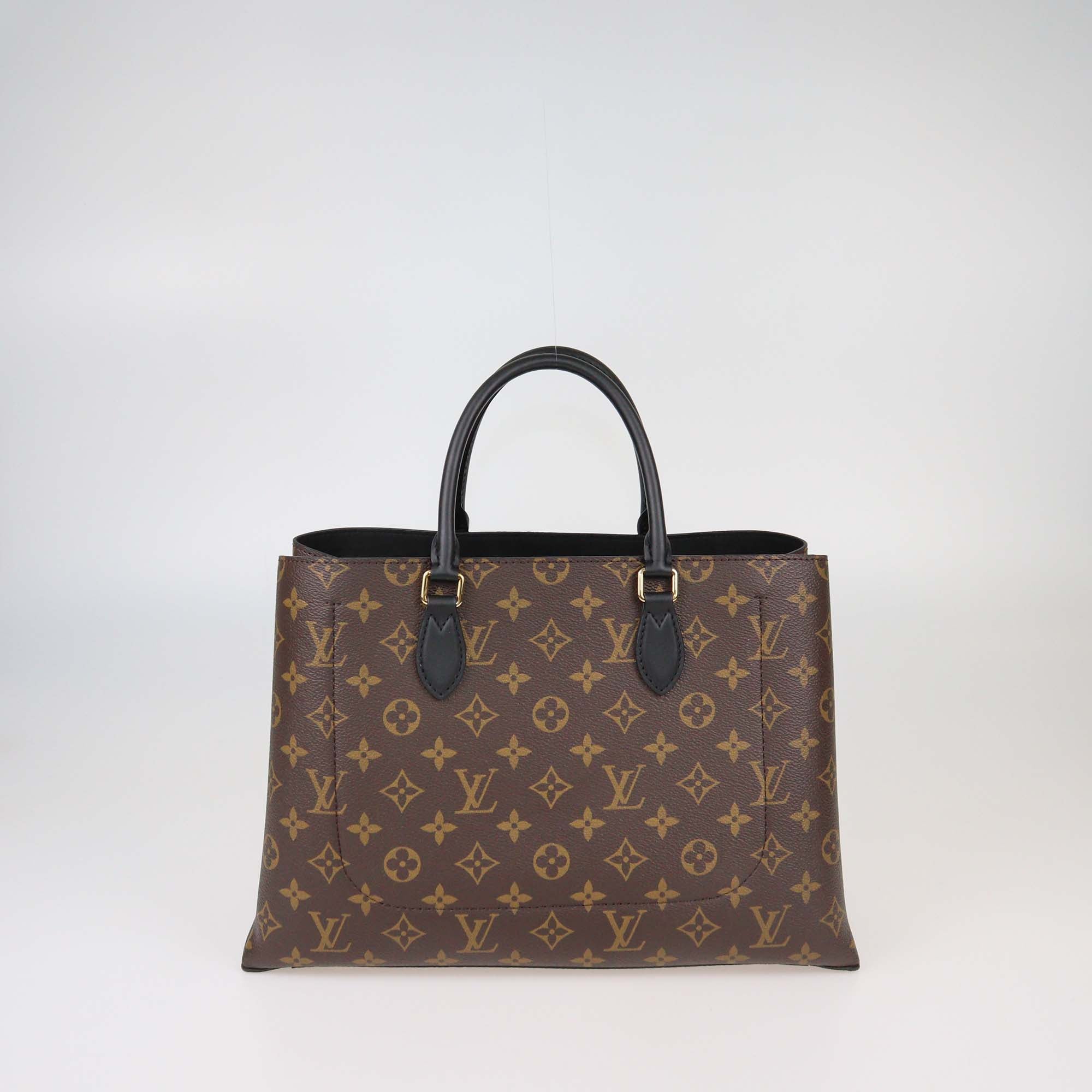Louis Vuitton Black Monogram Canvas Flower Tote