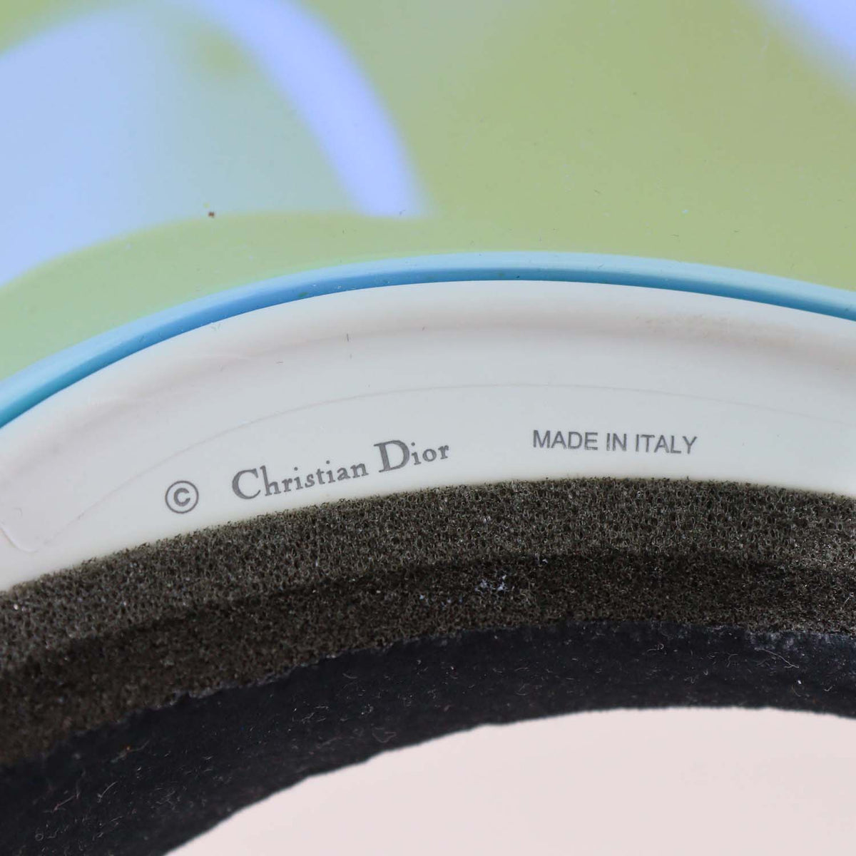 Christian Dior White,Blue DiorClub1 Sun Visor