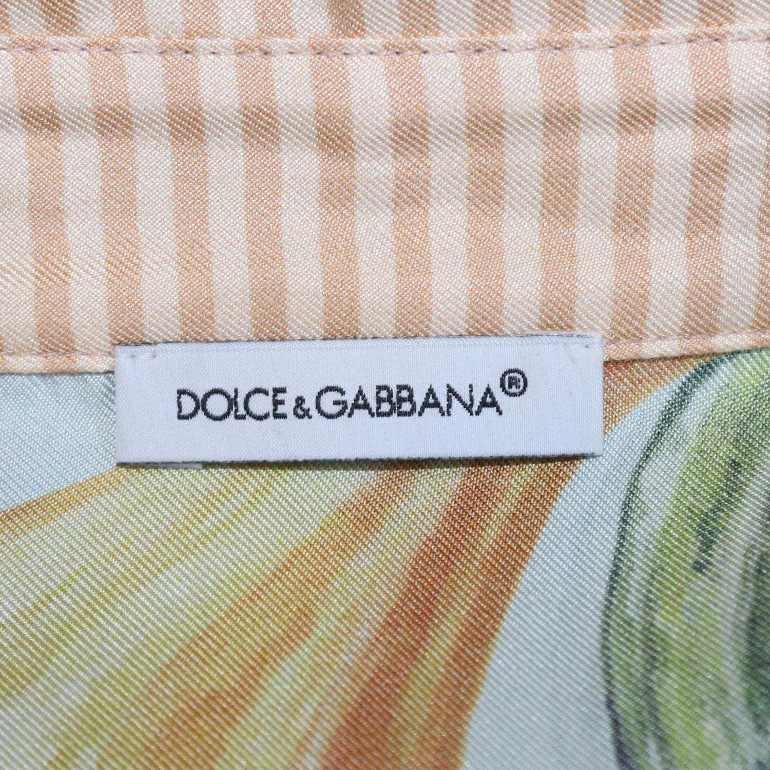 Dolce & Gabbana Kids Multicolor Silk Printed Long Sleeve Shirt