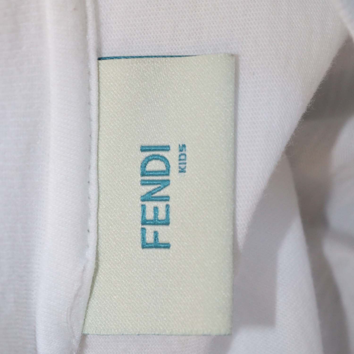 Fendi kids White Cotton Sling Bag Print T-Shirt