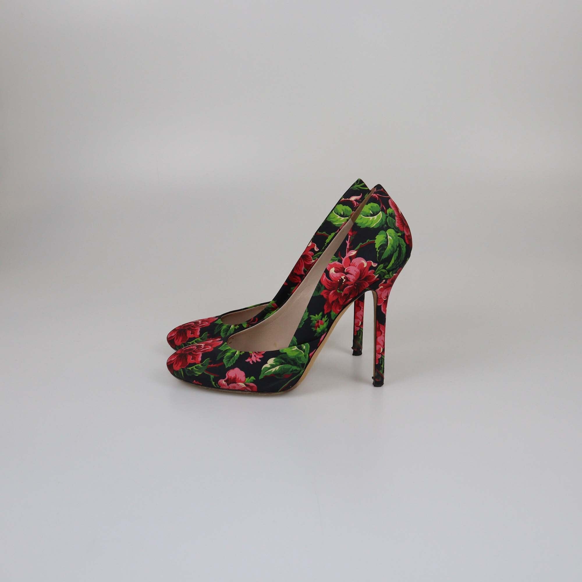 Miu Miu Multicolor Floral Printed Pumps Womens Miu miu