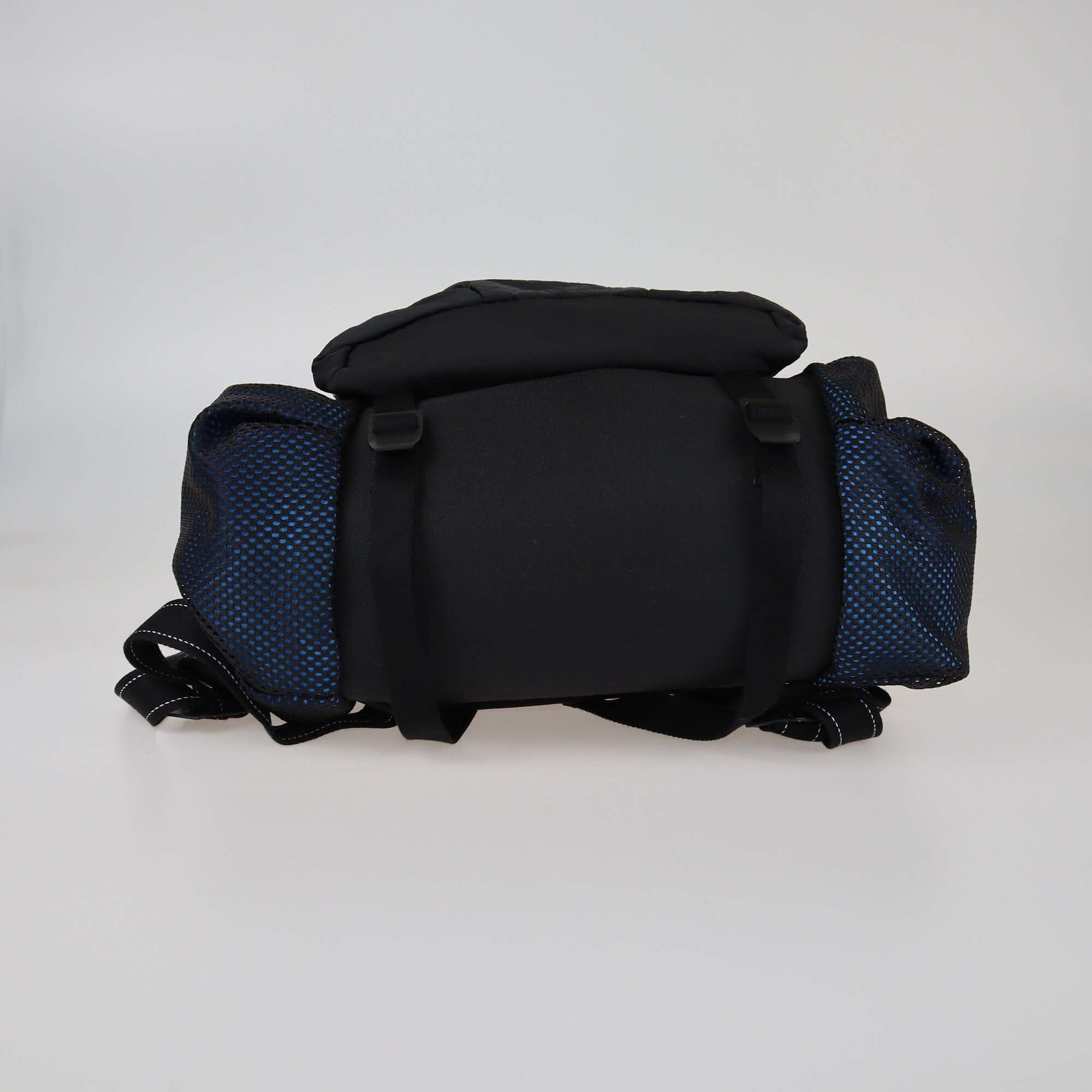 Bottega Veneta Black/Blue Paper Touch Backpack Mens Bottega Veneta