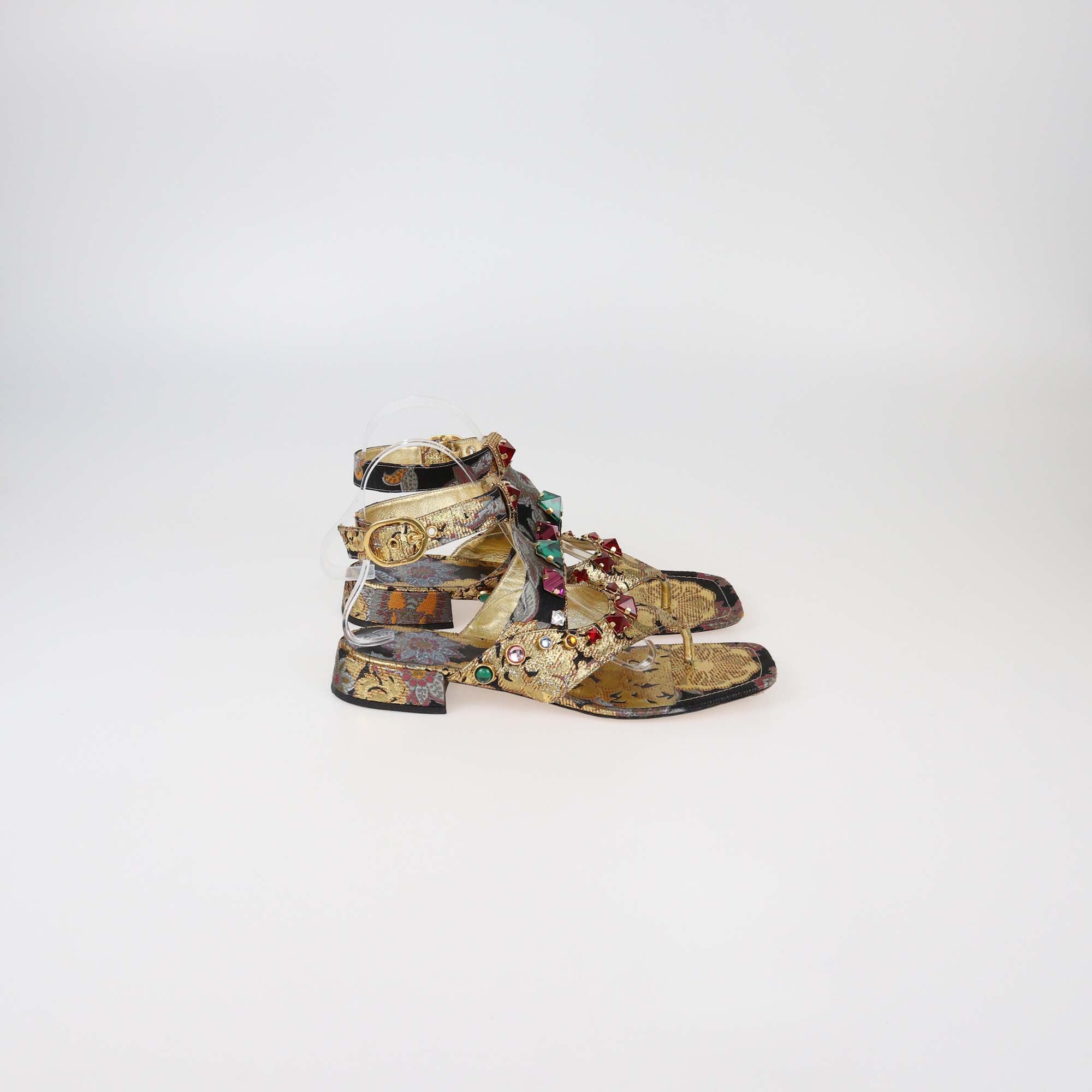 Valentino Multicolor Apres l'hiver Jacquard Sandals