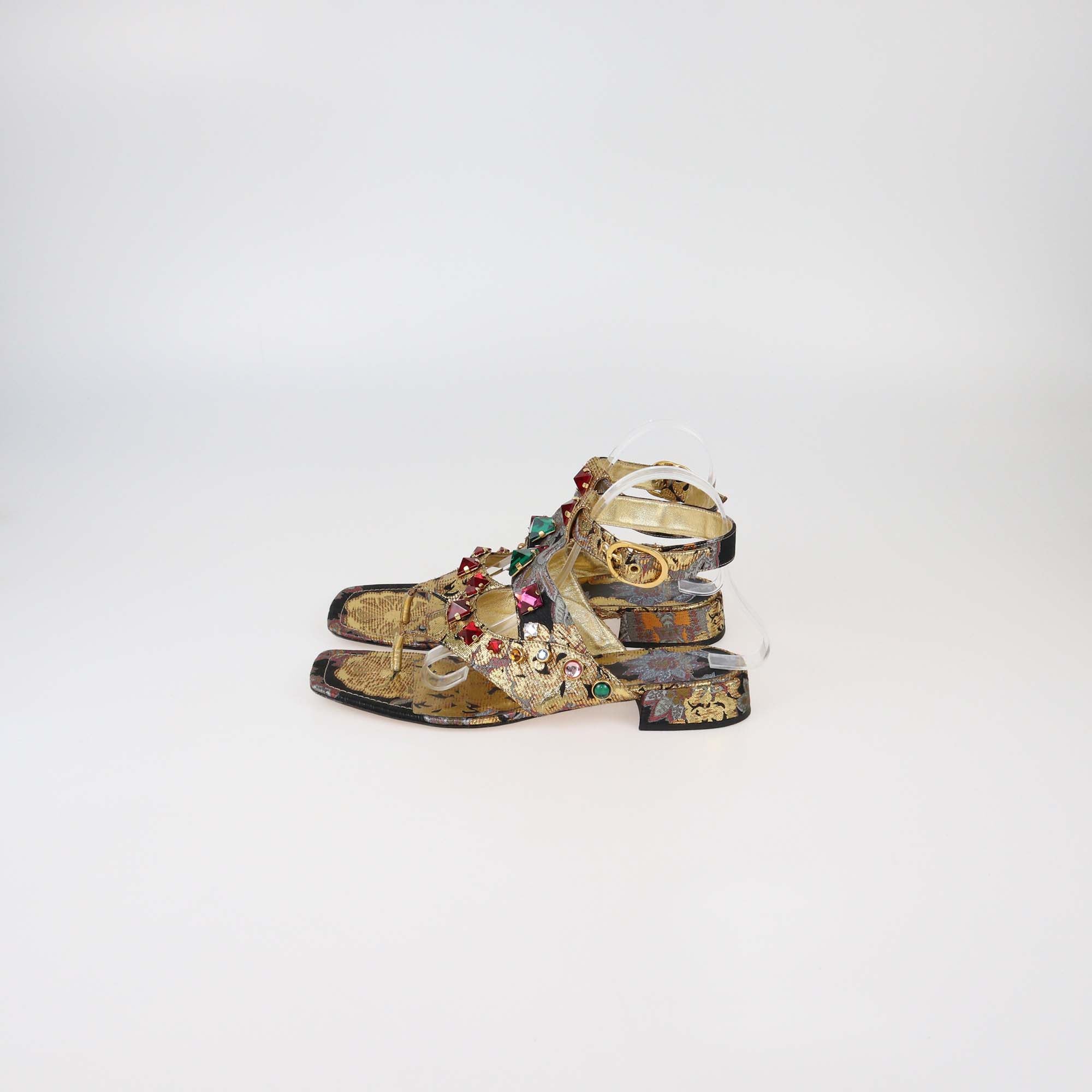 Valentino Multicolor Apres l'hiver Jacquard Sandals