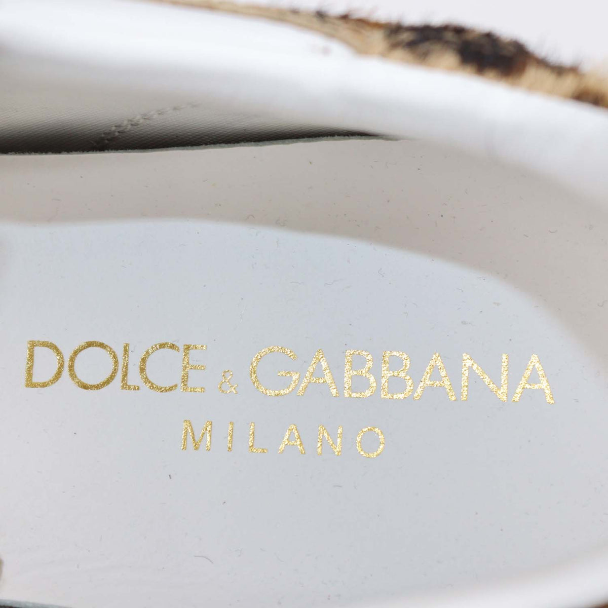 Dolce & Gabbana x Diadora White Leather and Leopard Print Calf Hair Brasil Sneakers