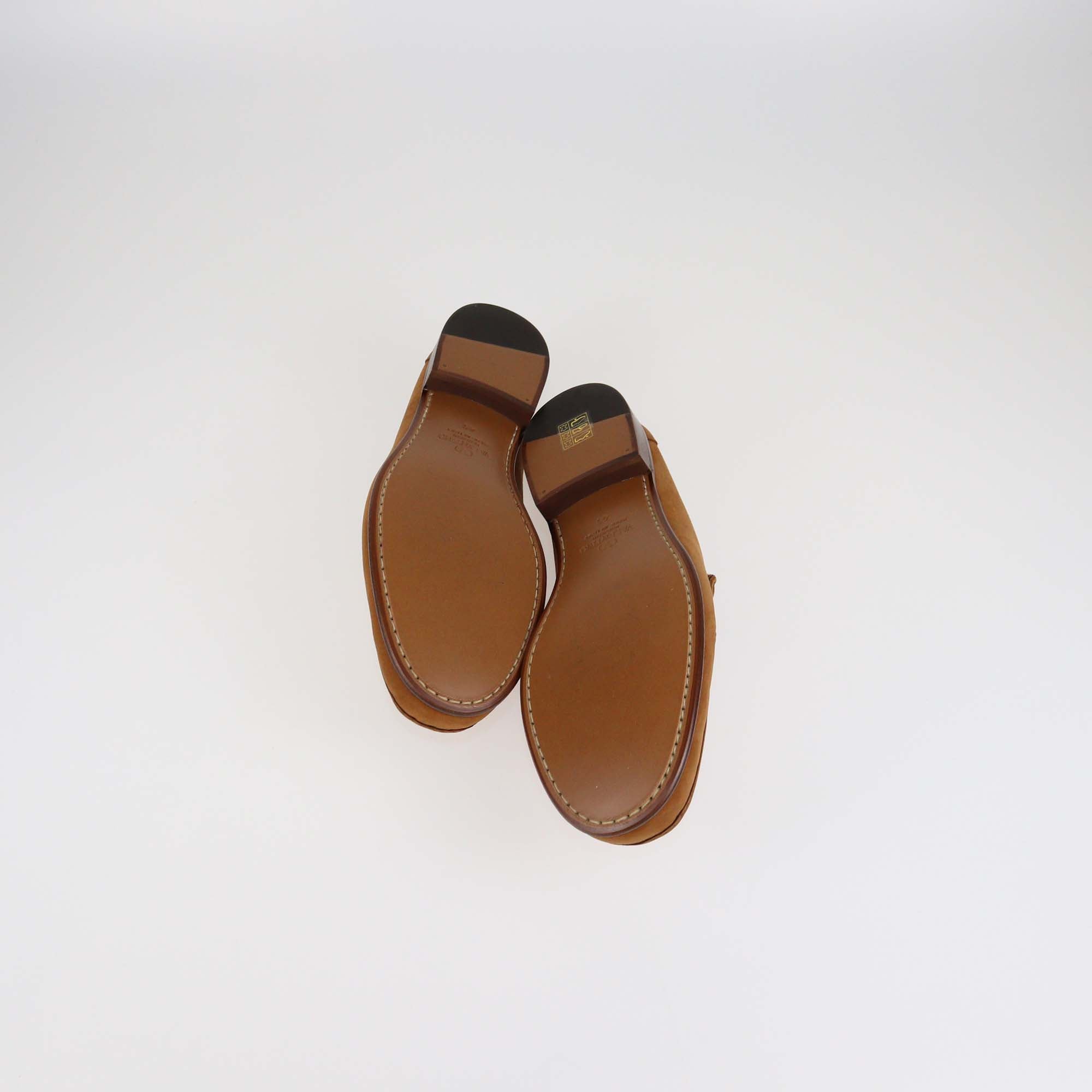 Valentino Tobacco VLogo Deerskin Nubuck Signature Loafers