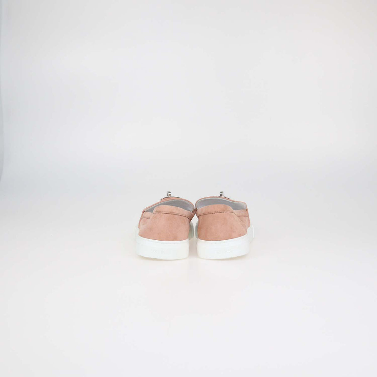 Hermes Nude Suede Game Slip-On Sneakers